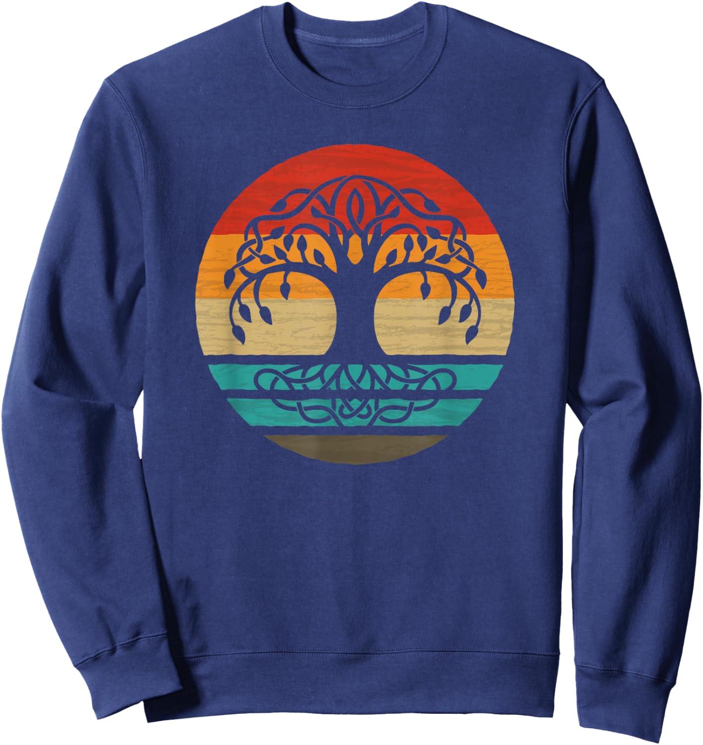 Tree Of Life Retro Style Vintage Sweatshirt - Sweatshirt | Navy