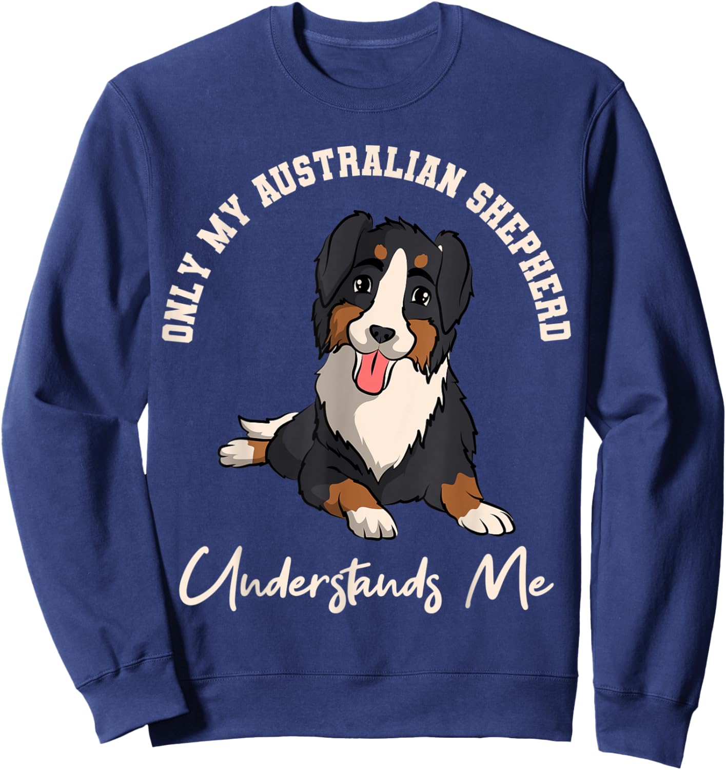 Australian Shepherd Aussie Herding Dog Breed Fur Parent Sweatshirt - Sweatshirt | Navy