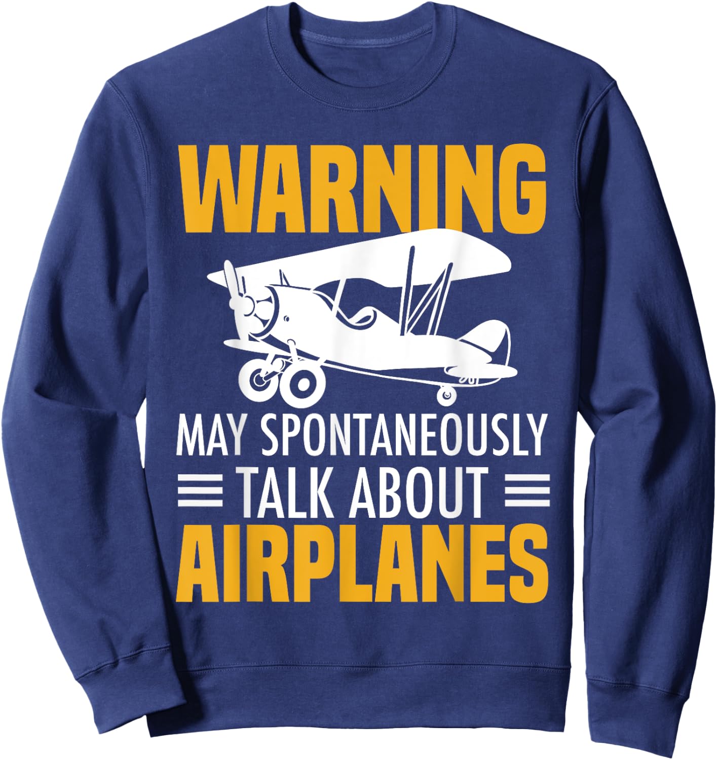 Funny Pilot Art Women Aviation Pilot Airplane Lovers Sweatshirt - Sweatshirt | Navy