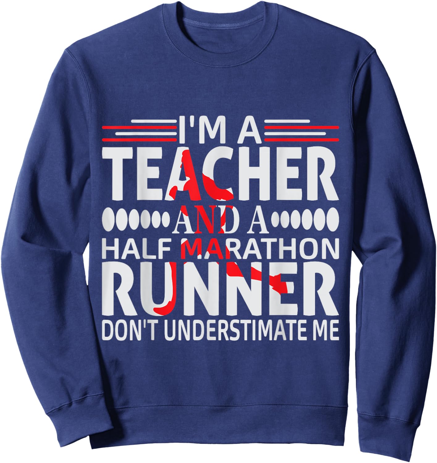 Marathoner Half Marathon First Half Marathon Sweatshirt - Sweatshirt | Navy