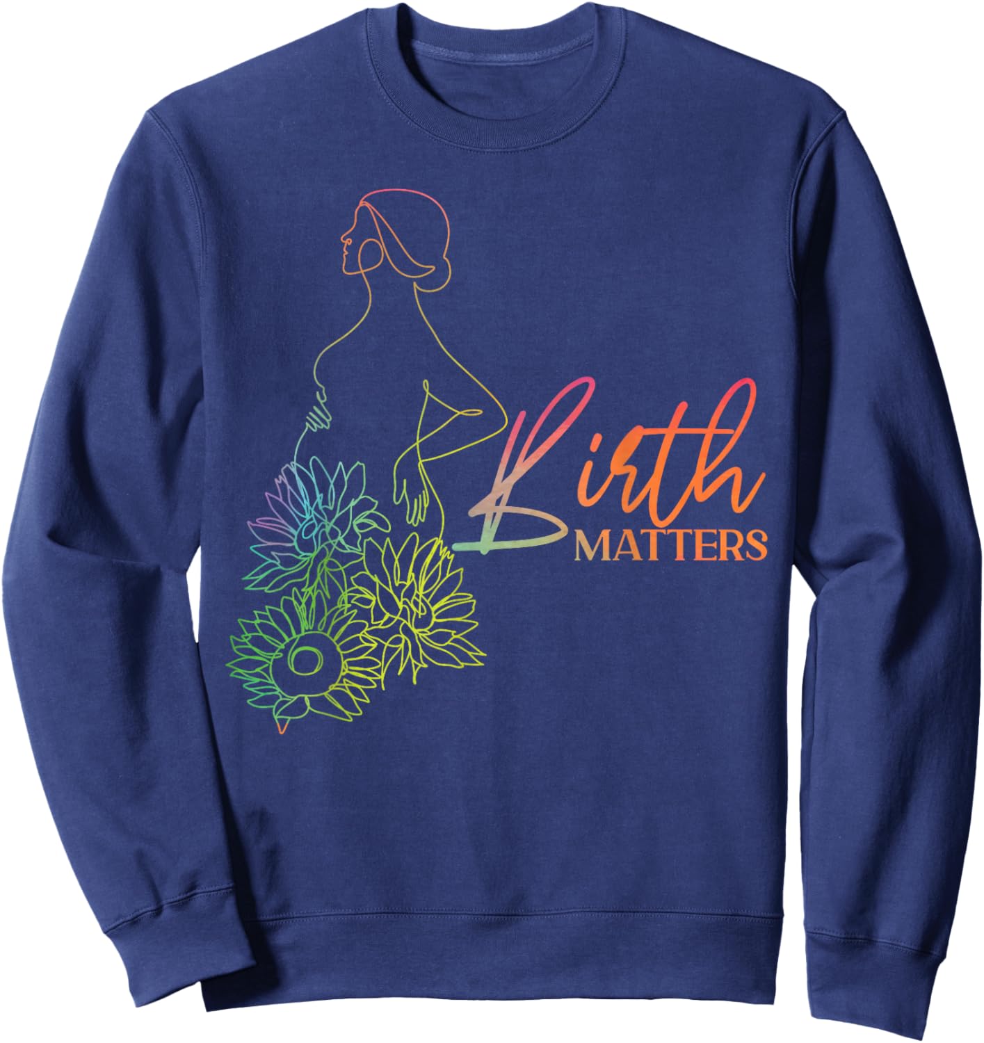 LD Labour And Delivery Nurse Midwife Birth Worker Doula Sweatshirt - Sweatshirt | Navy