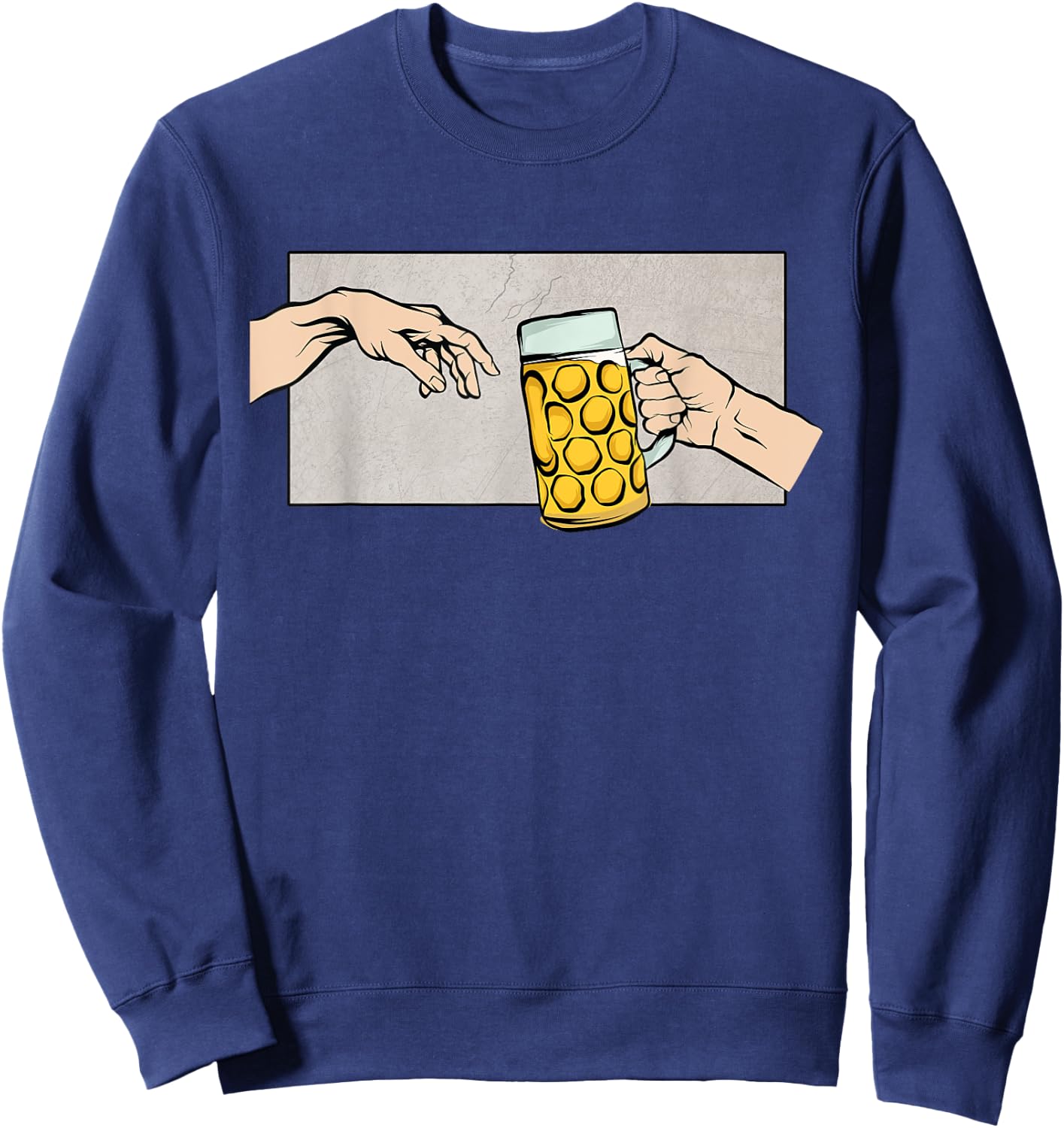Maß beer philosophy funny beer drinker Sweatshirt - Sweatshirt | Navy