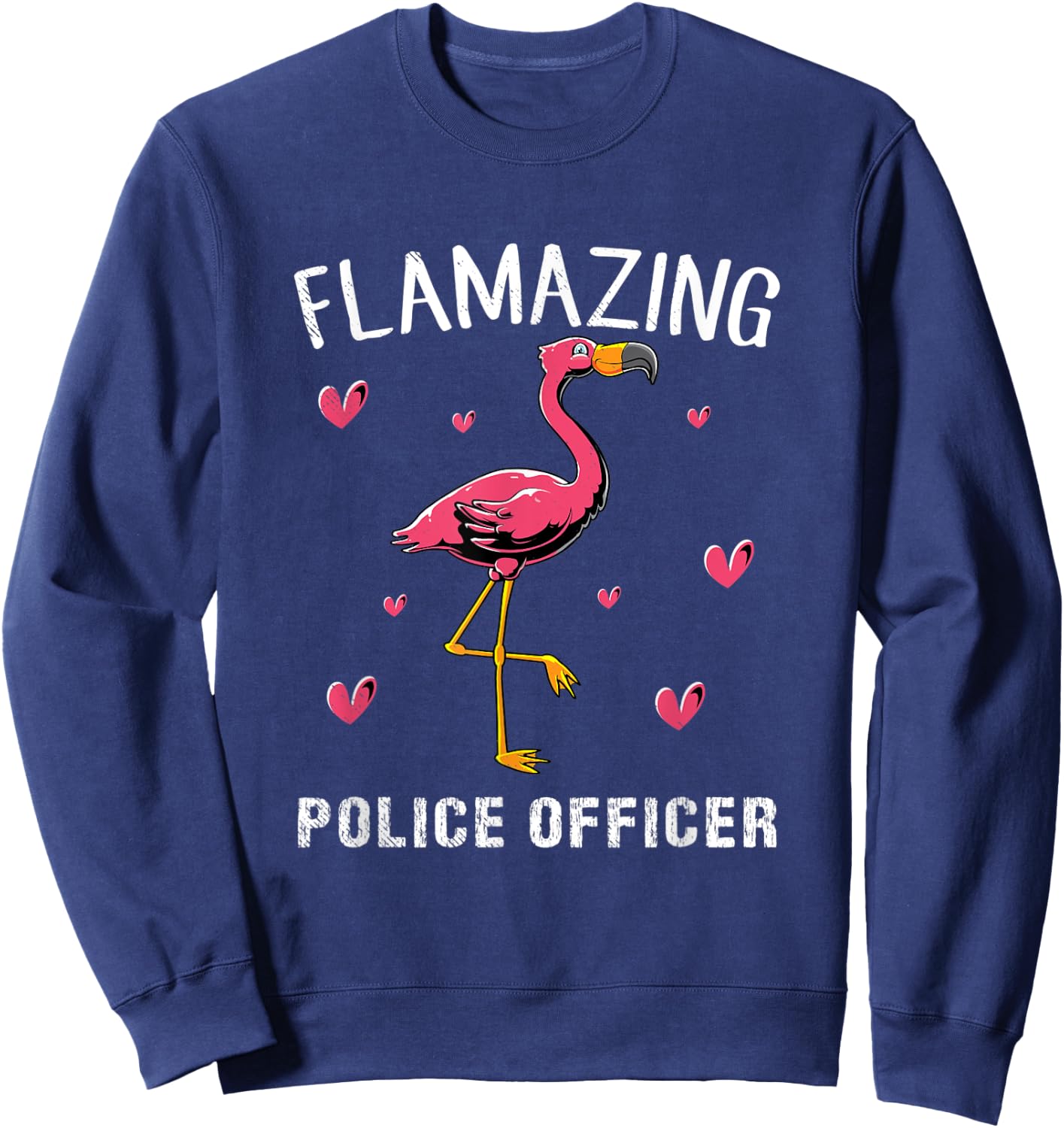Pink Flamingo POLICE OFFICER Sweatshirt - Sweatshirt | Navy