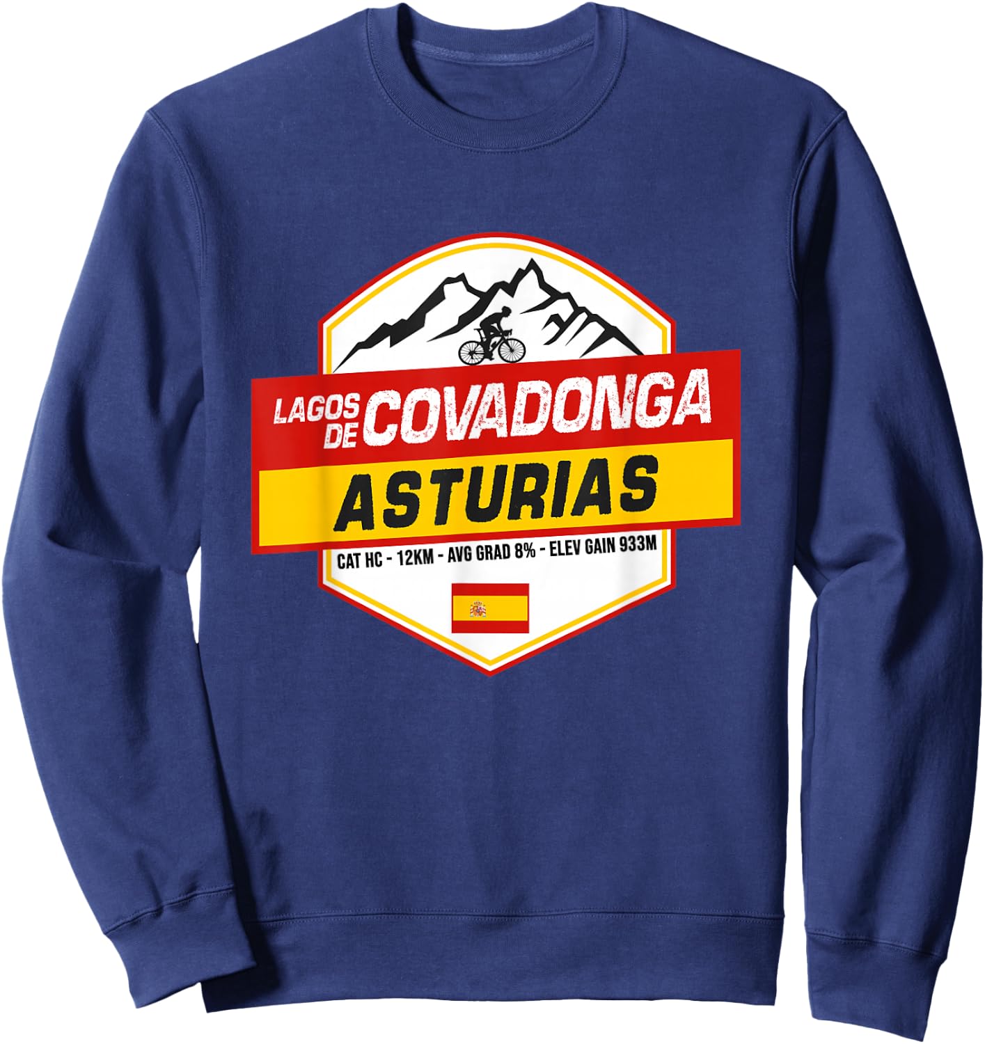 Lagos de Covadonga Cyclist Catalonia Spain Cycling Holiday Sweatshirt - Sweatshirt | Navy