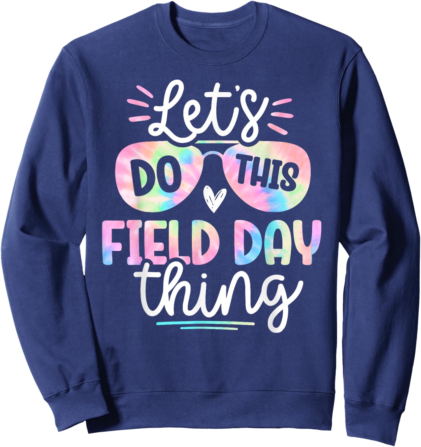School Field Day Tie Dye Field Day teachers Kids Sweatshirt - Sweatshirt | Navy