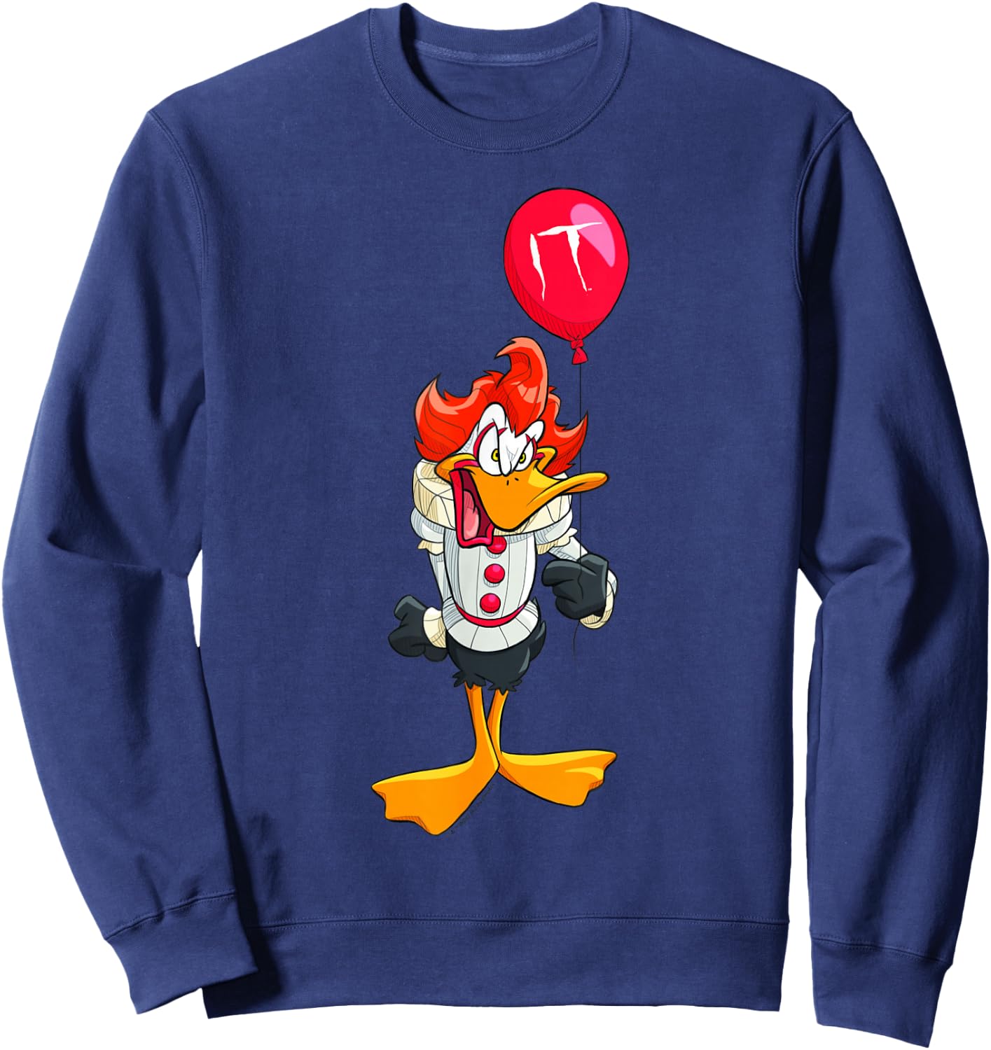 WB 100 Looney Tunes Halloween Daffy Duck Pennywise Costume Sweatshirt - Sweatshirt | Navy