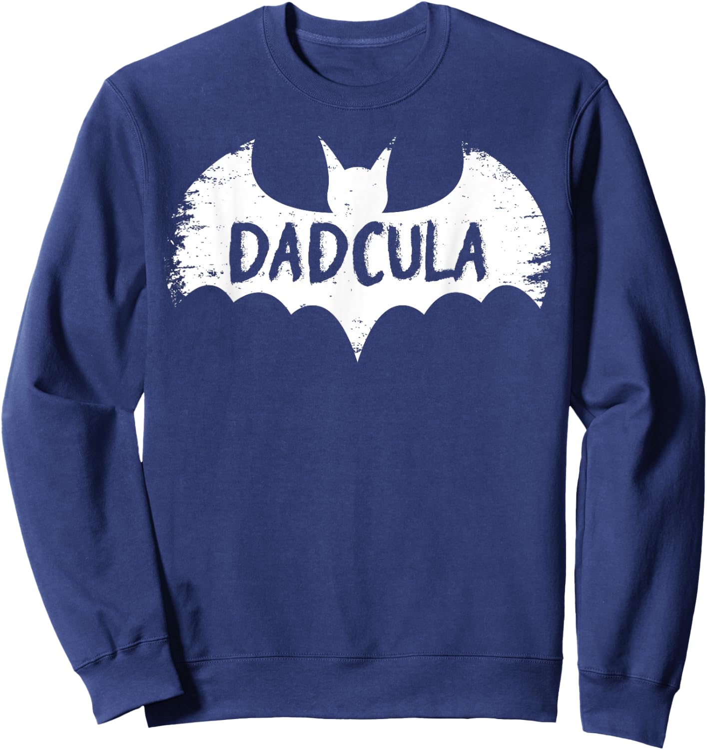 Papa Dadcula Dad Vampire Daddy Funny Halloween Father Sweatshirt - Sweatshirt | Navy