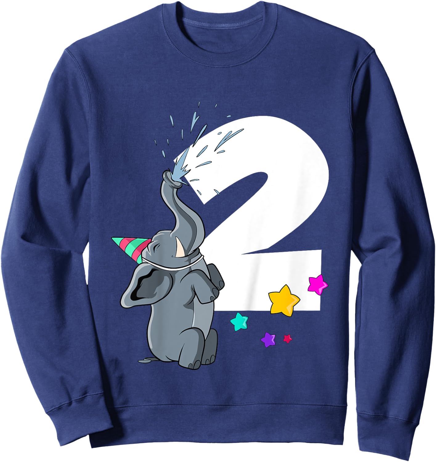 Elephant 2nd birthday 2 years old Sweatshirt - Sweatshirt | Navy
