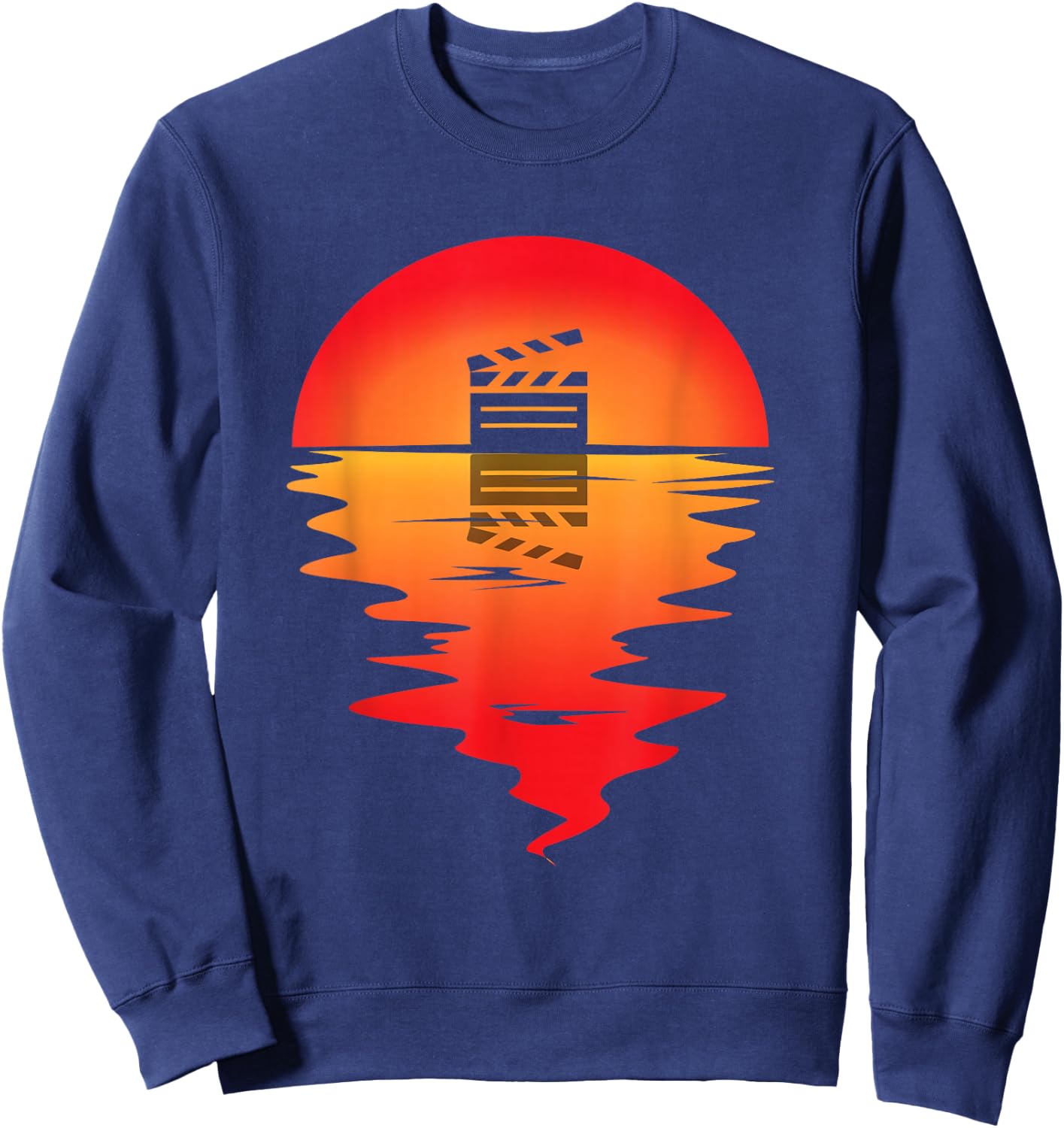 Filmmaker Sunset Clapboard Filmmaking Cinematographer Sweatshirt - Sweatshirt | Navy