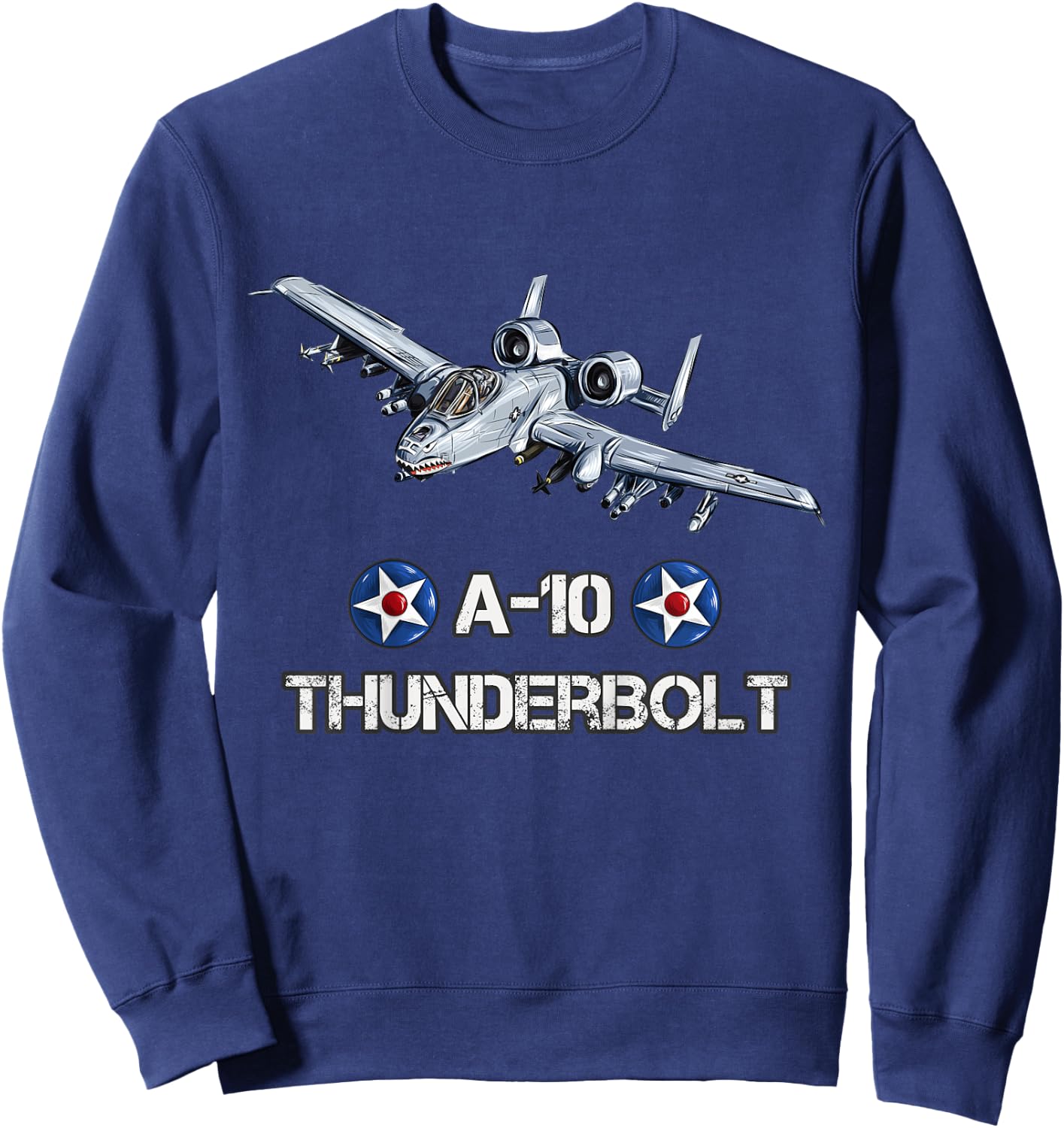 A-10 Warthog Military Aviation A-10 Thunderbolt Sweatshirt - Sweatshirt | Navy