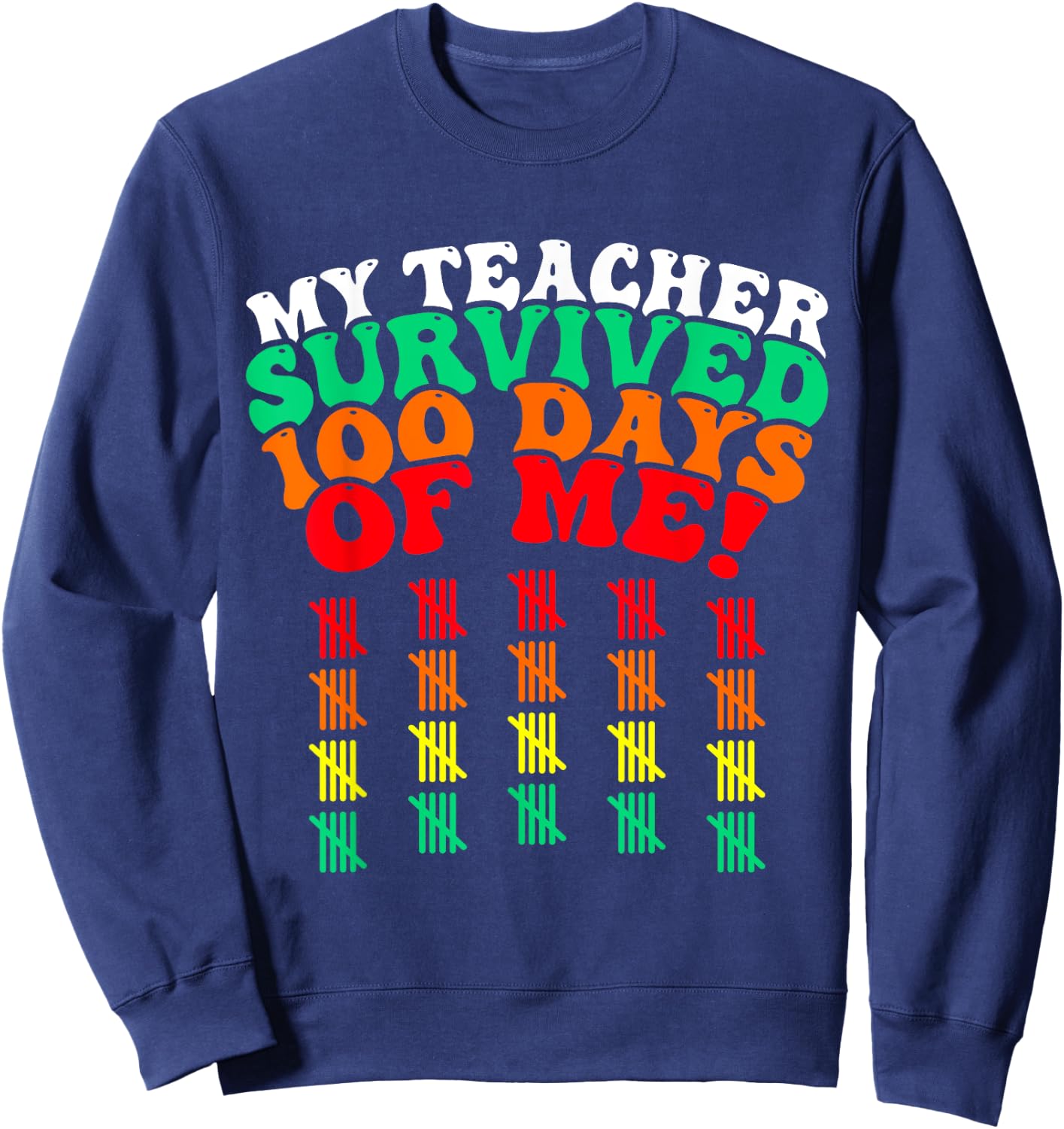 100 Days of School Kids 100th Day of School Costume Sweatshirt - Sweatshirt | Navy
