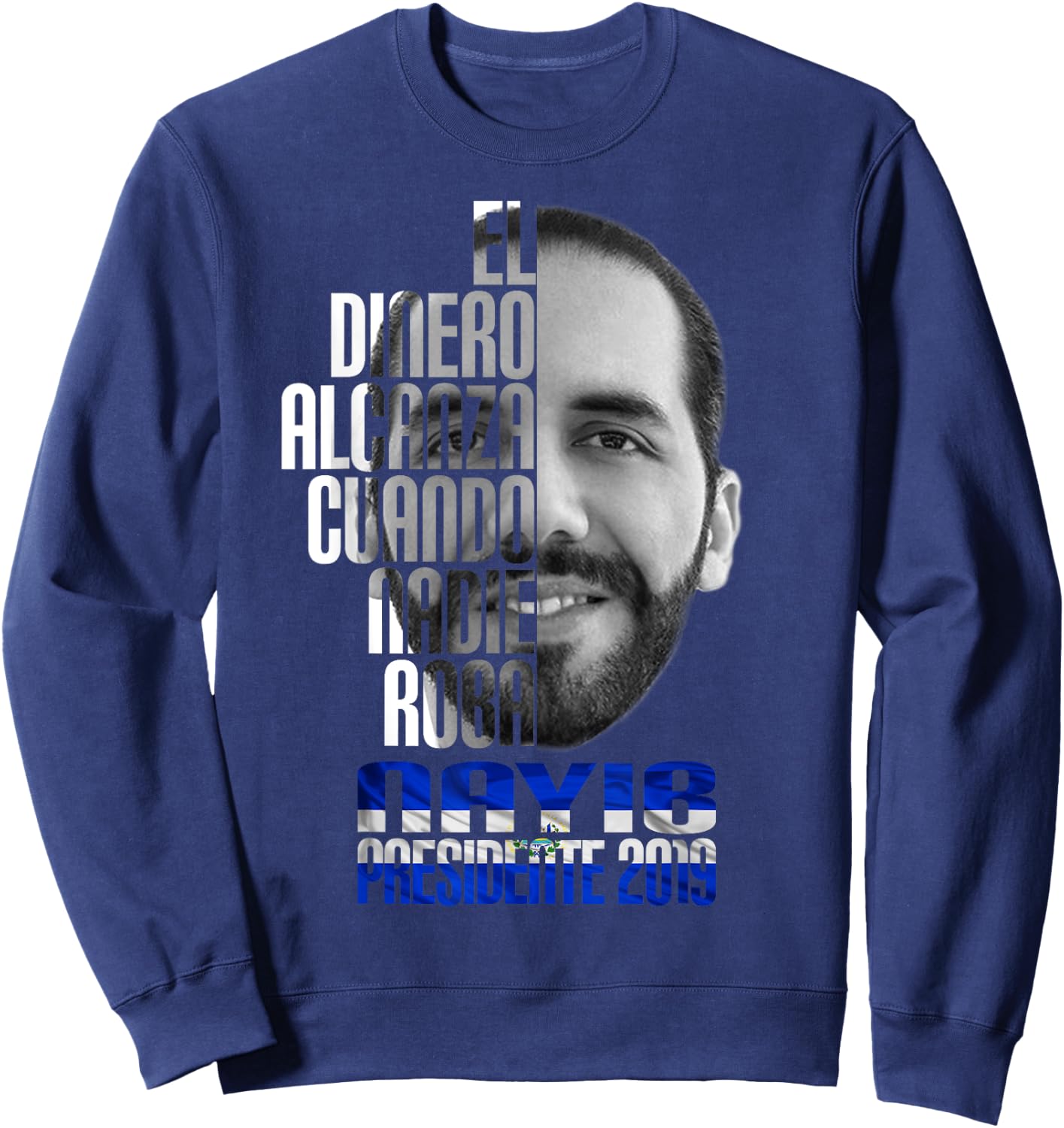 Nayib Bukele President of El Salvador Sweatshirt - Sweatshirt | Navy