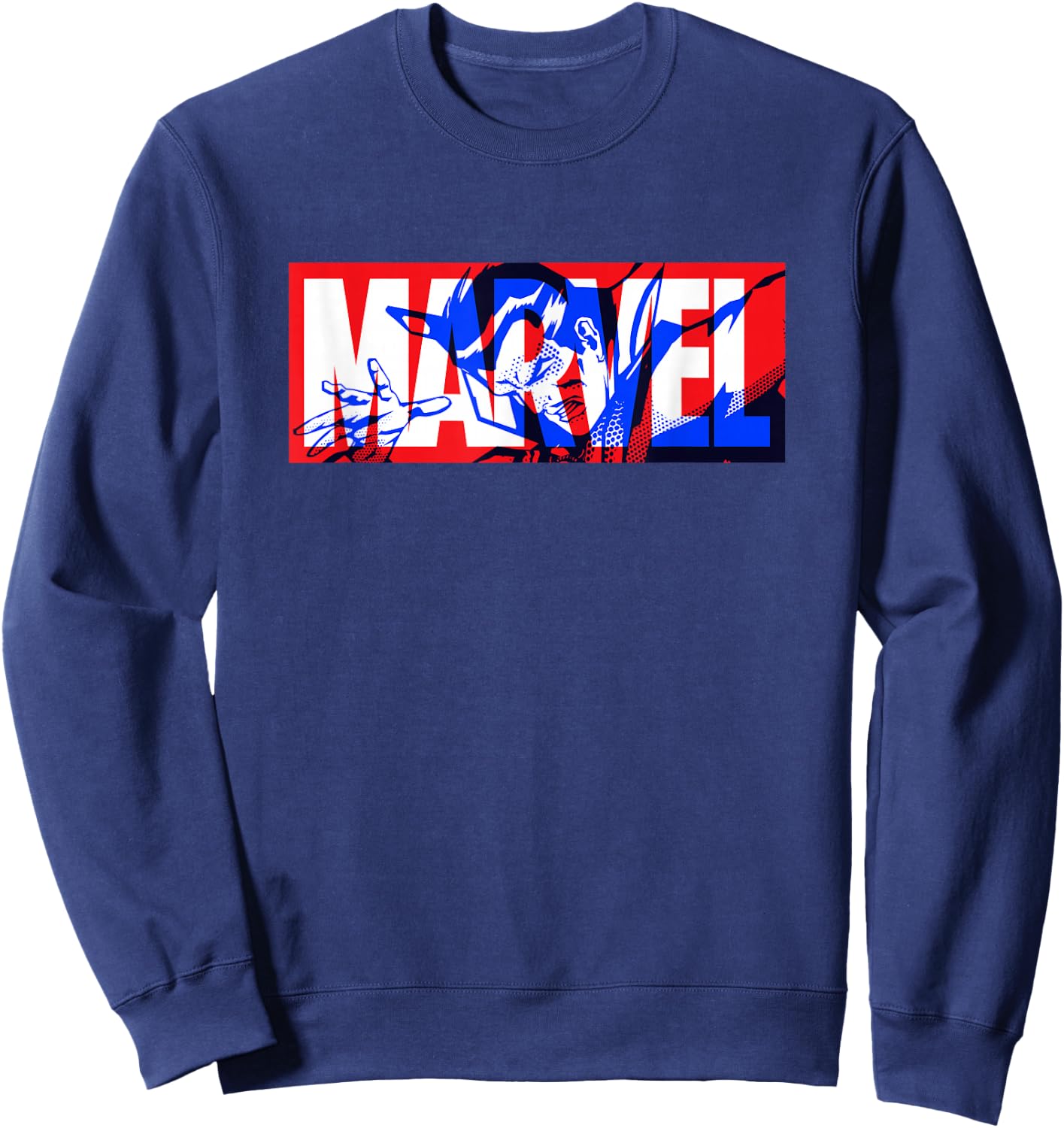 Marvel Logo Doctor Strange Comic Art Sweatshirt - Sweatshirt | Navy