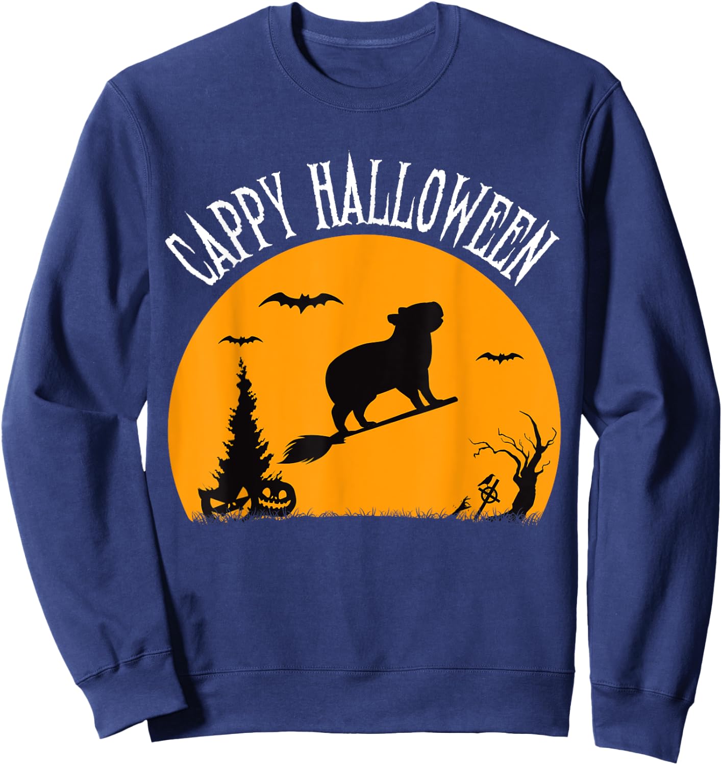 Cappy Halloween Funny Capybara Costume Sweatshirt - Sweatshirt | Navy