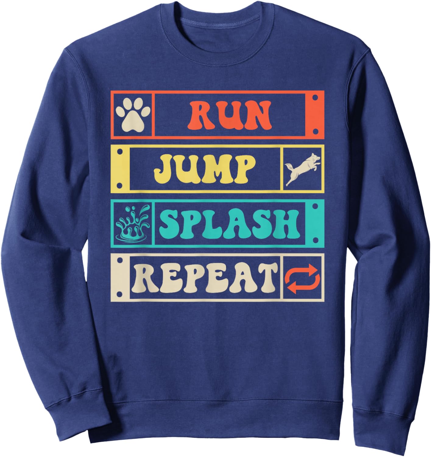 Dog Dock Jumping Dock Diving Dogs Sweatshirt - Sweatshirt | Navy