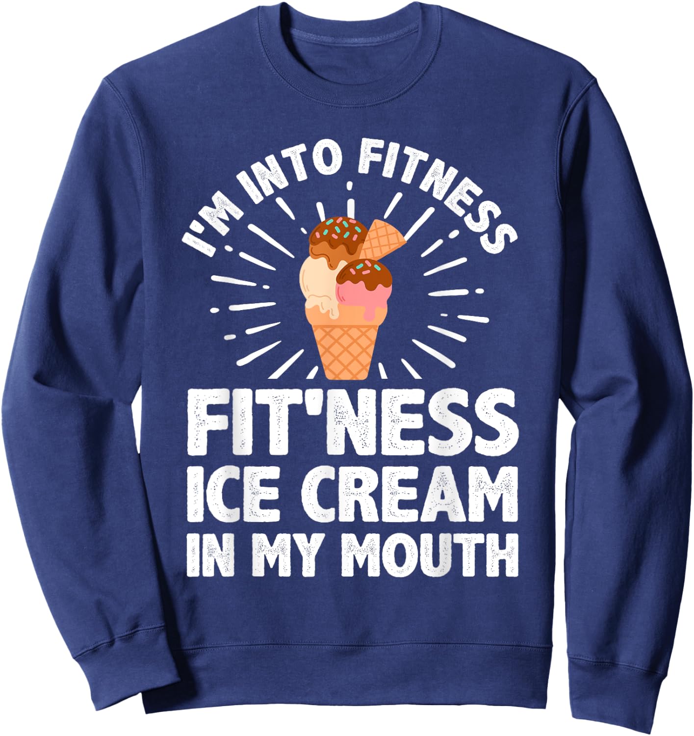 Cool Ice Cream Women Ice Cream Cone Lover Dessert Sweatshirt - Sweatshirt | Navy