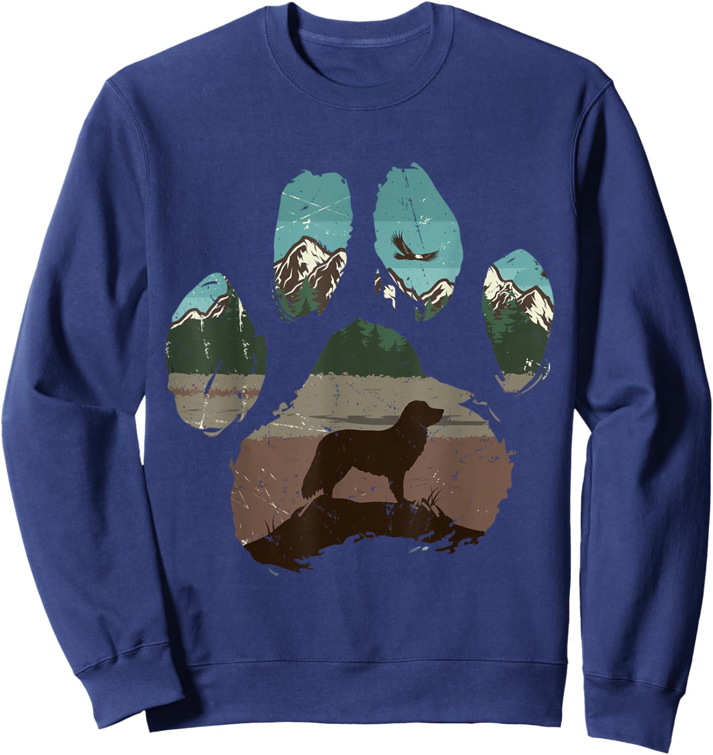 Nova Scotia Duck Tolling Retriever Toller Paw Mom Dad Dog Lo Sweatshirt - Sweatshirt | Navy