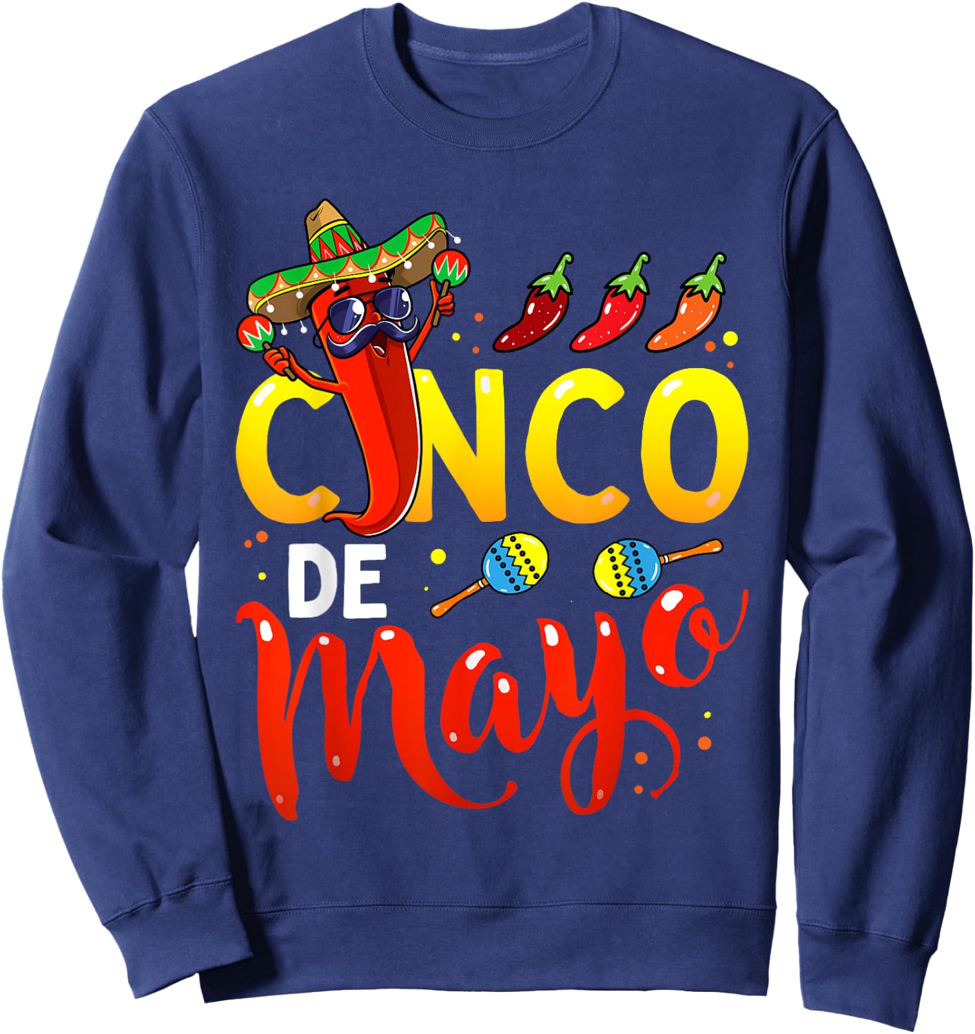Cinco De Mayo for Kids Mexican Fiesta 5 De Mayo Sweatshirt - Sweatshirt | Navy