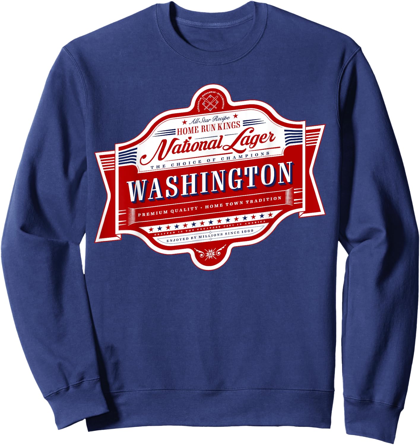 Classic Washington D.C. Beer Label - D.C. Pride Sweatshirt - Sweatshirt | Navy