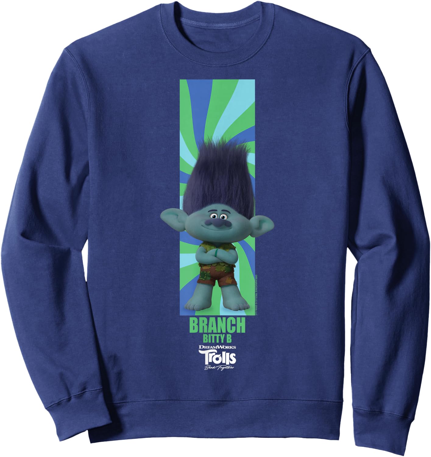 DreamWorks Trolls Band Together BroZone Branch Sweatshirt - Sweatshirt | Navy