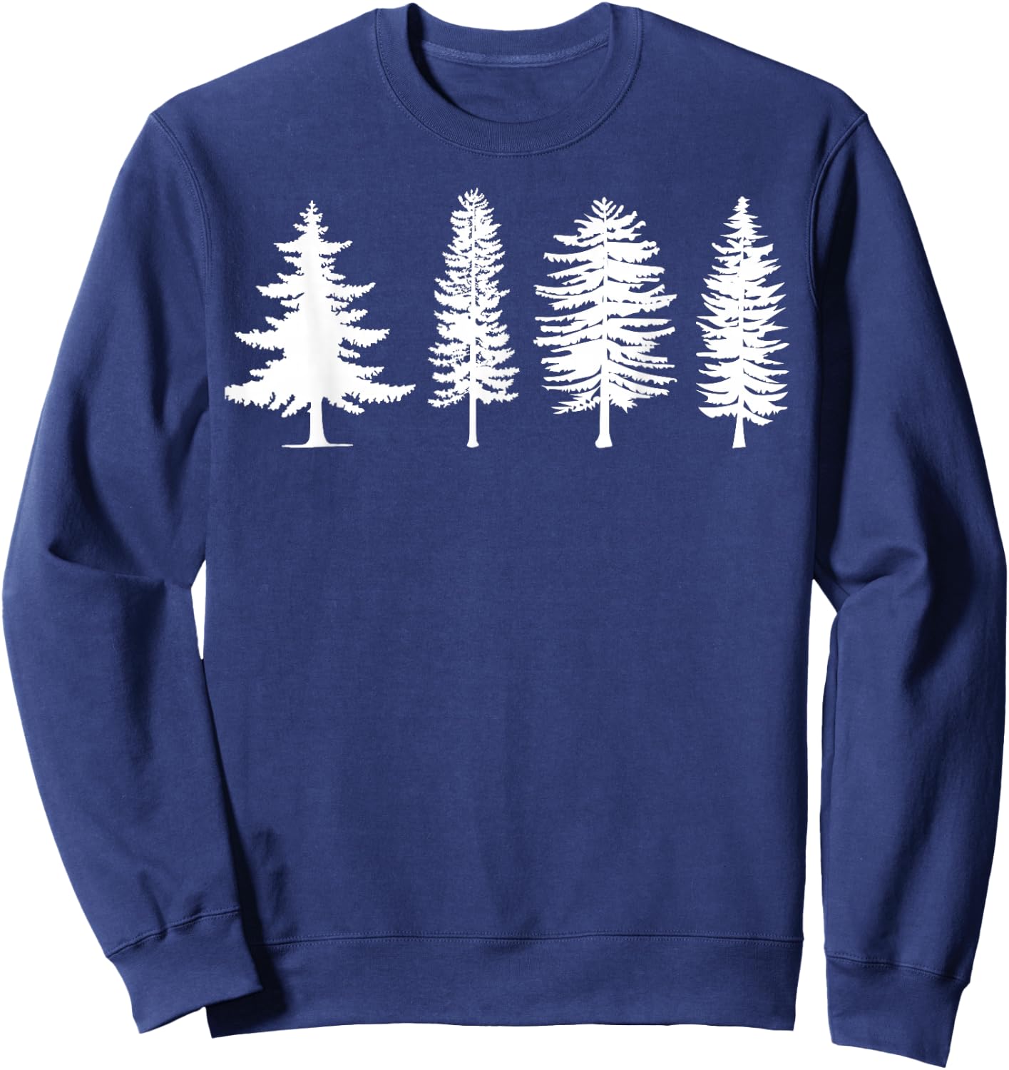 Pine Trees, Evergreen Trees, Nature Lover, Camping, Hiking Sweatshirt - Sweatshirt | Navy
