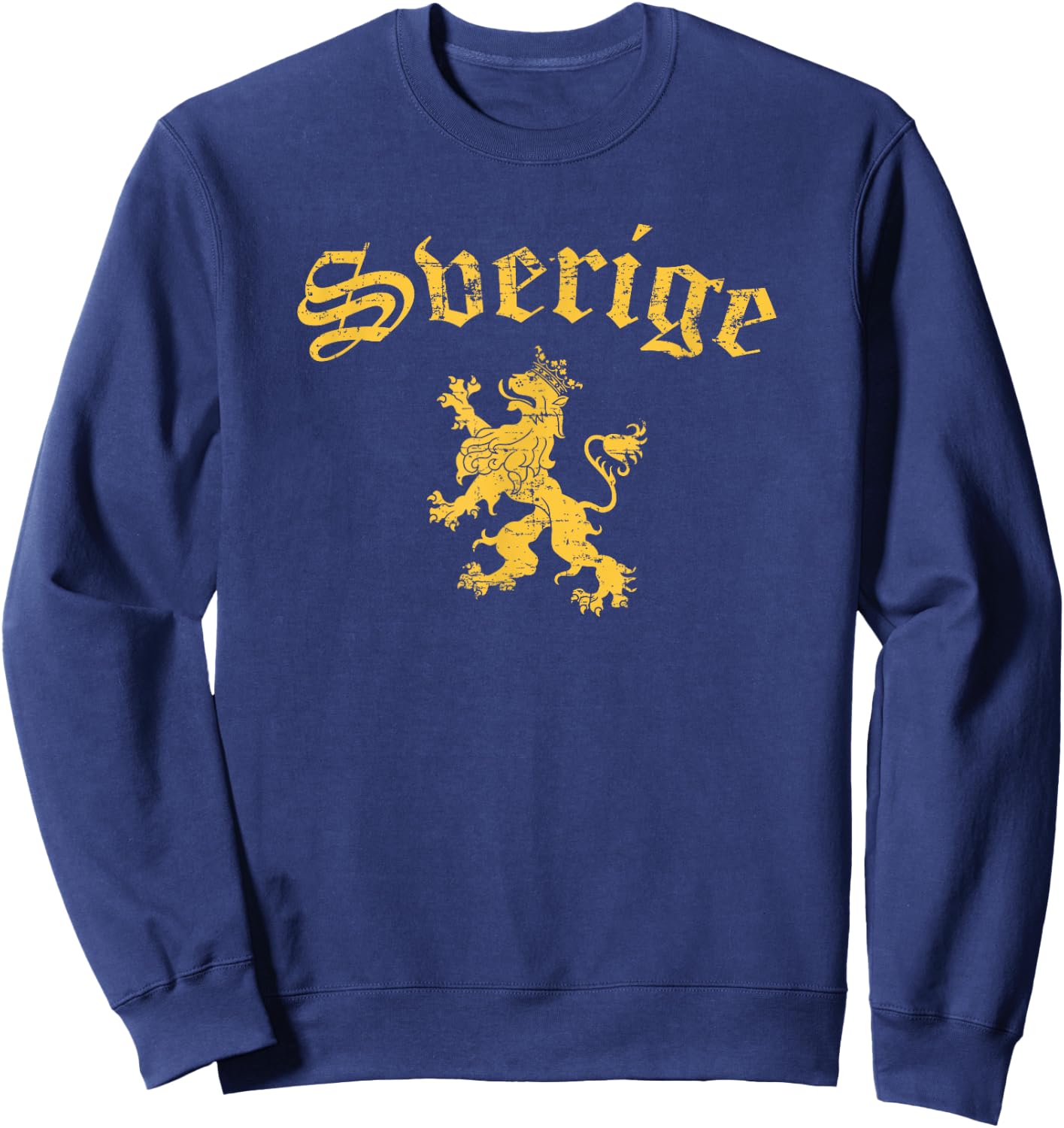 Sverige Sweden Lion Symbol Swedish Pride Sweatshirt - Sweatshirt | Navy