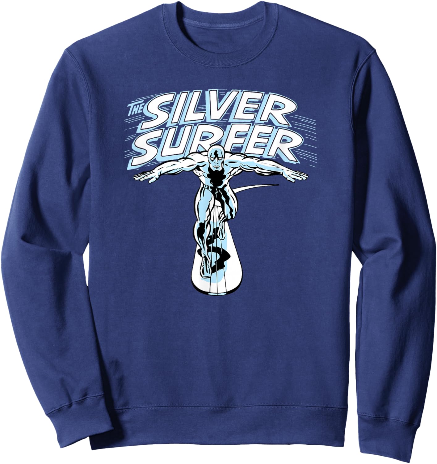 Marvel Fantastic Four Silver Surfer Vintage Portrait Sweatshirt - Sweatshirt | Navy