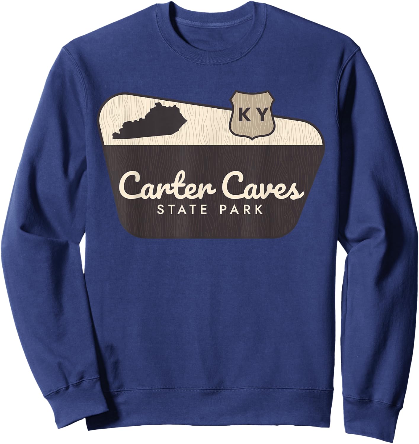 Carter Caves State Park Kentucky Welcome Sign Vacation Sweatshirt - Sweatshirt | Navy