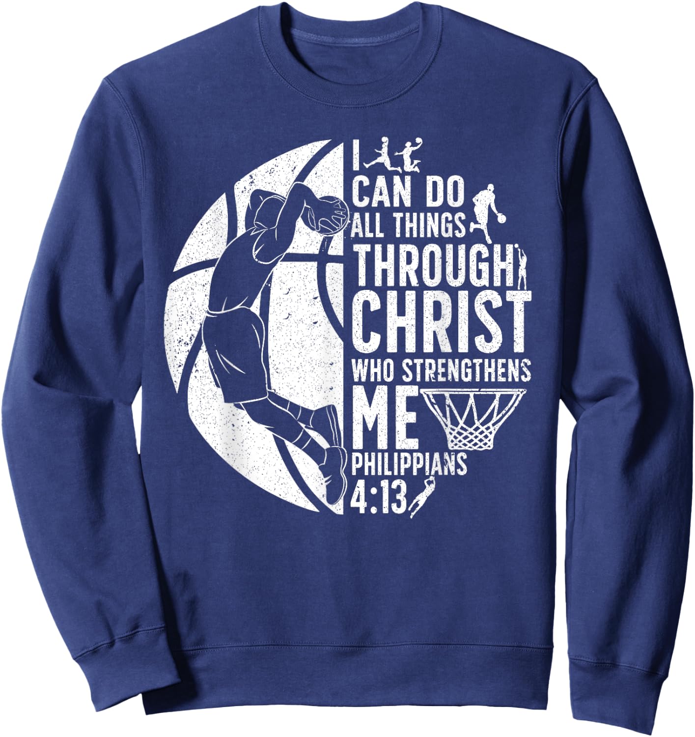 Cool Basketball Women Sport Game Basketball Player Sweatshirt - Sweatshirt | Navy