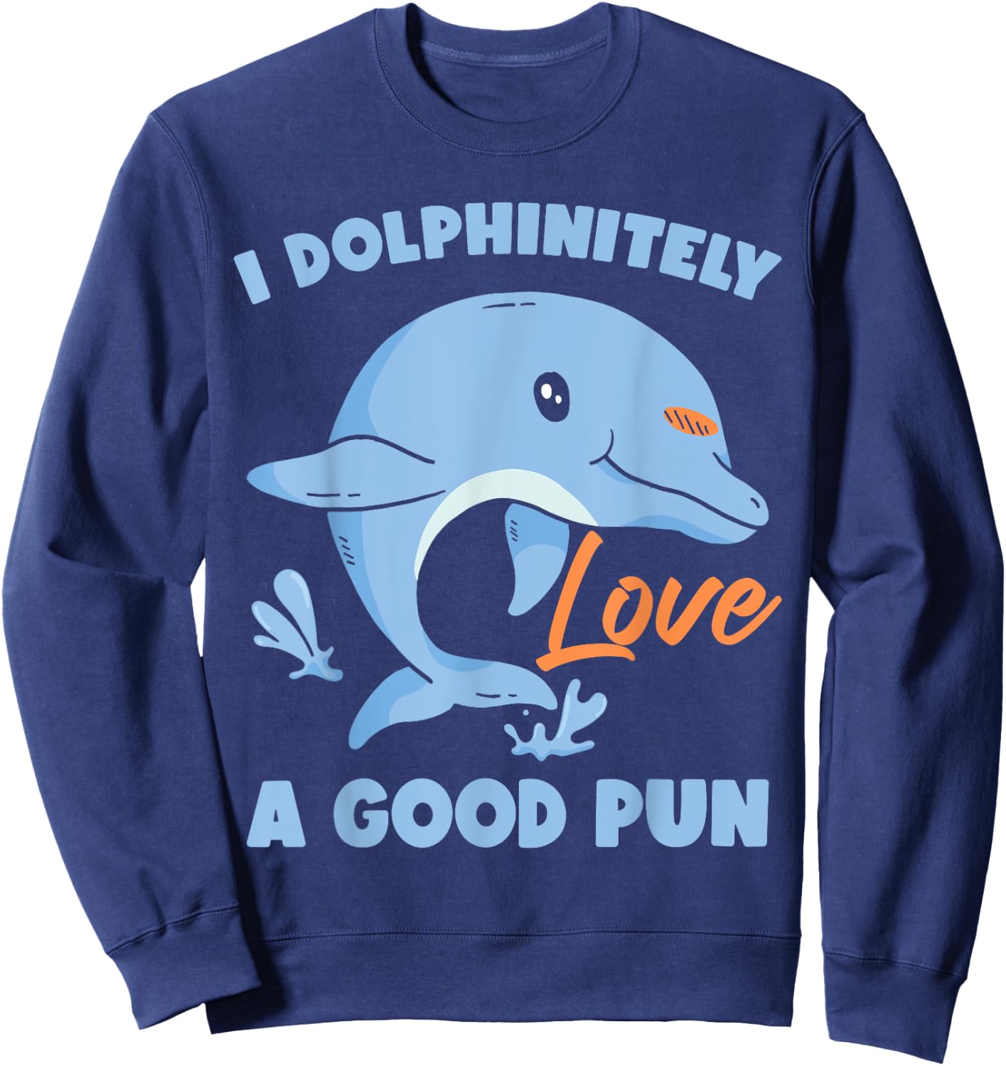 Cute Dolphin Sweatshirt - Sweatshirt | Navy