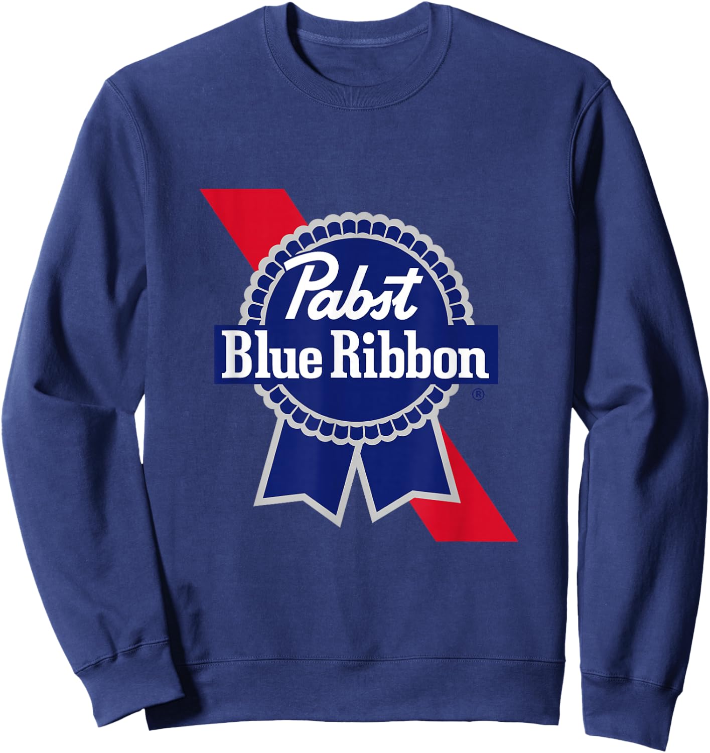 Pabst Crest and Ribbon Licensed Logo Sweatshirt - Sweatshirt | Navy