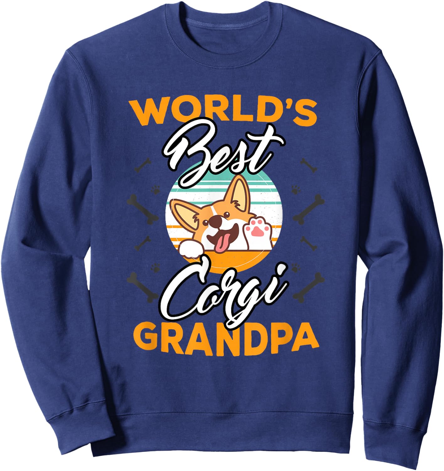 World's best corgi grandpa Sweatshirt - Sweatshirt | Navy