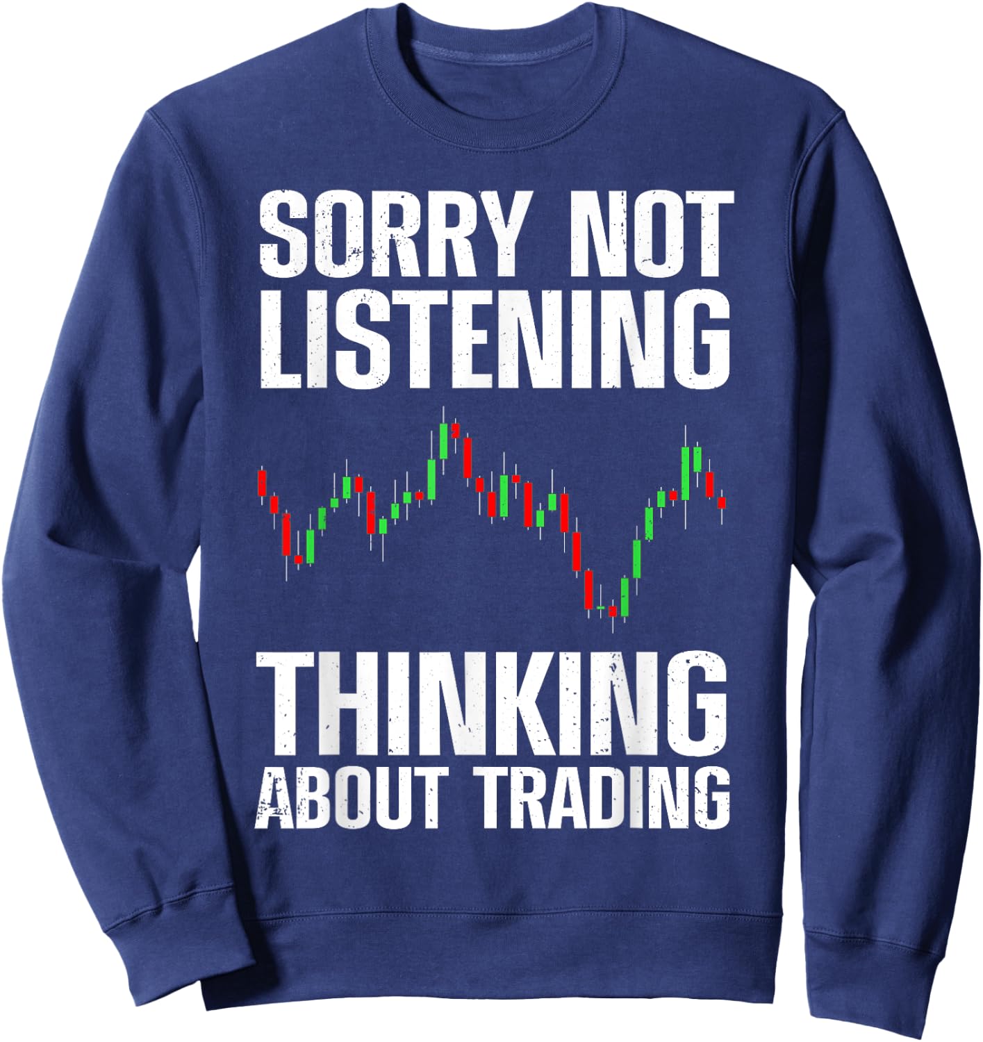 Cool Stock Market Women Stock Trading Candlestick Sweatshirt - Sweatshirt | Navy
