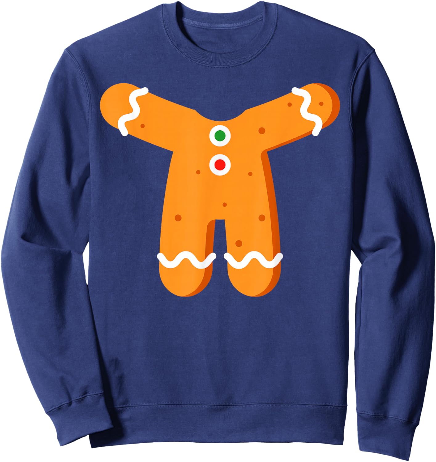 Gingerbread Men Boys Body Costume Halloween or Christmas Sweatshirt - Sweatshirt | Navy
