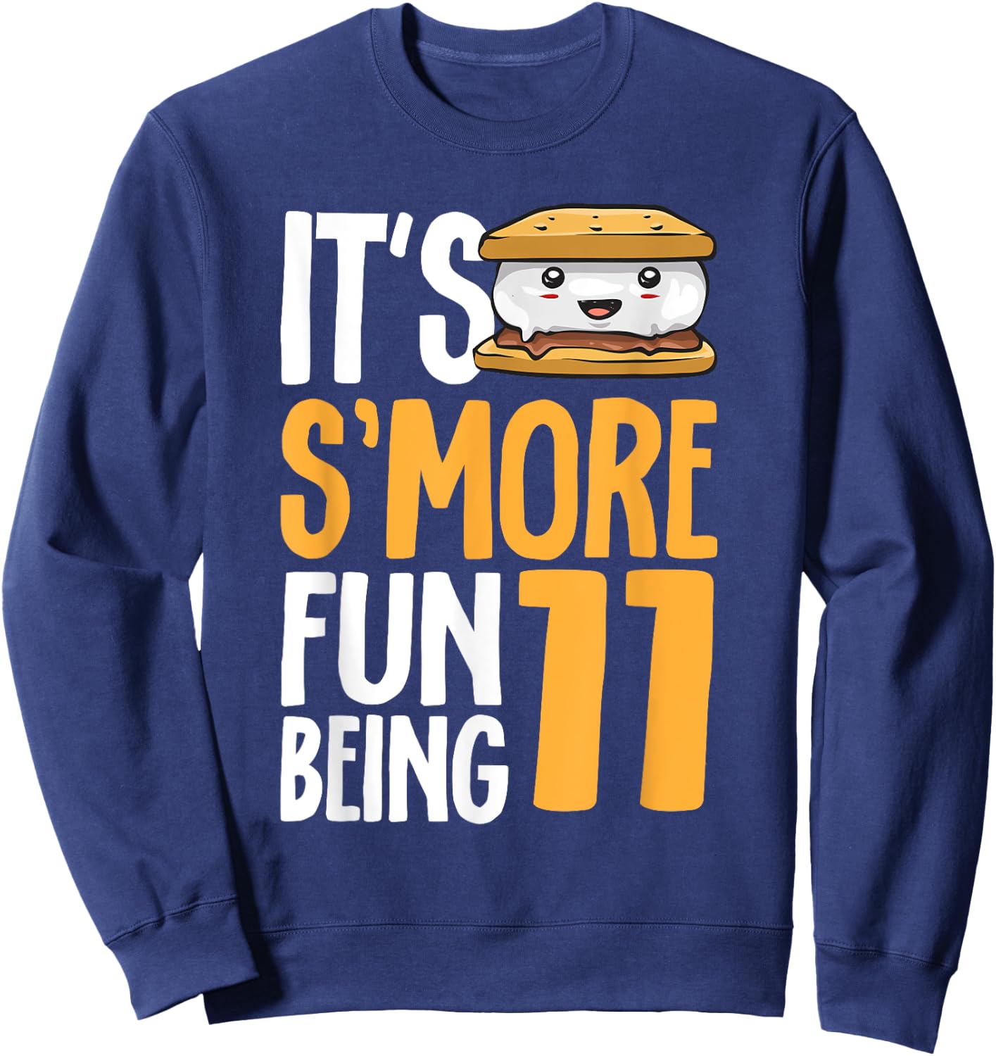 S’more Campfire 11th Birthday Marshmallow Camping Smore Sweatshirt - Sweatshirt | Navy