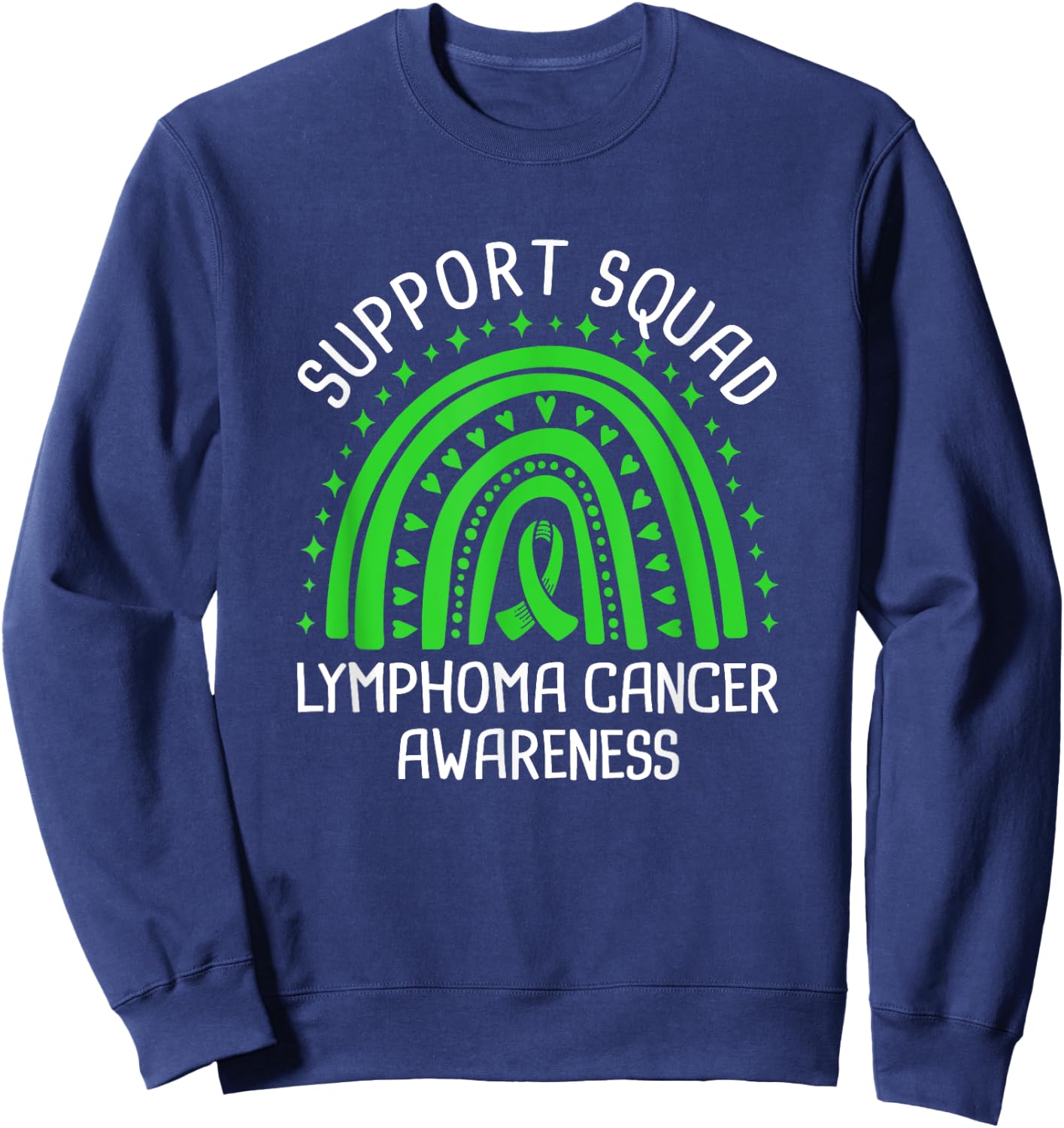 Support Squad Lymphoma Cancer Awareness Sweatshirt - Sweatshirt | Navy