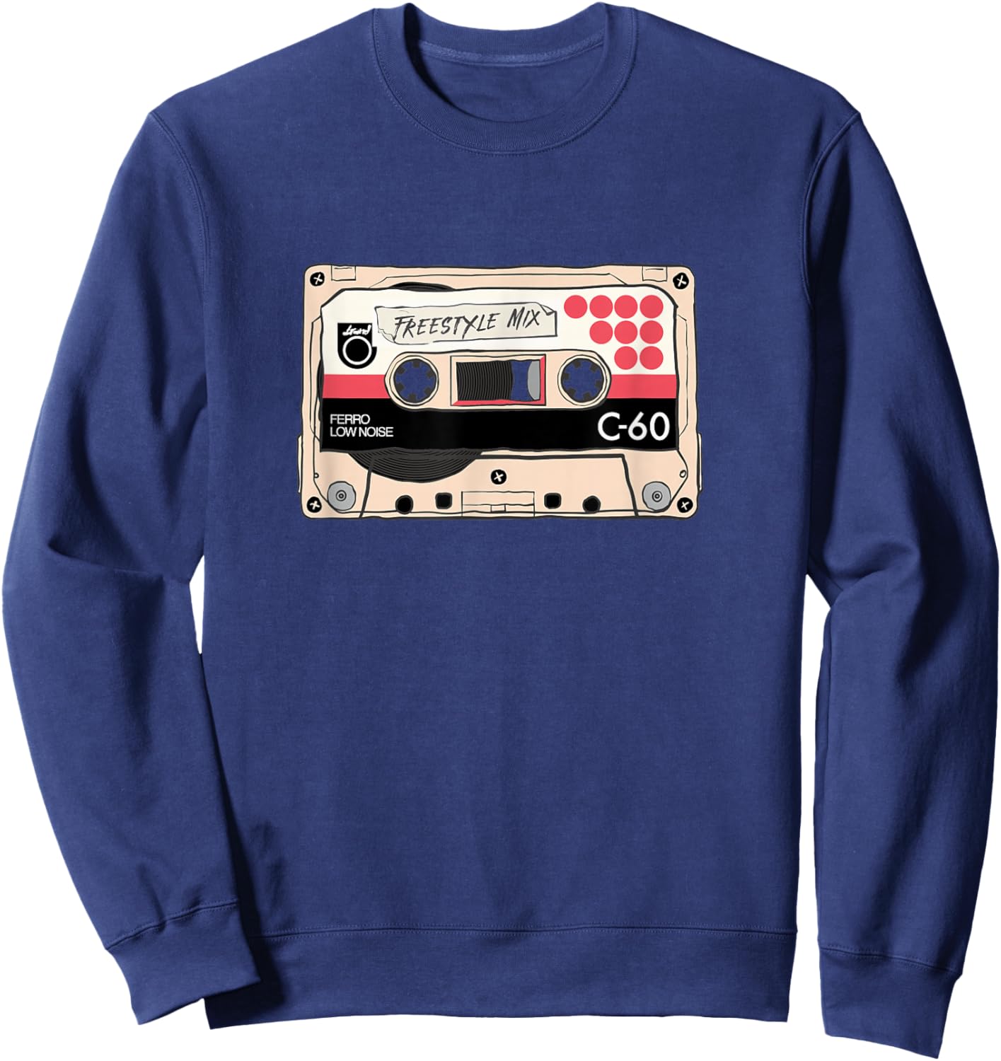 Freestyle Mix Tape Retro Vintage 80s Music Fan Sweatshirt - Sweatshirt | Navy