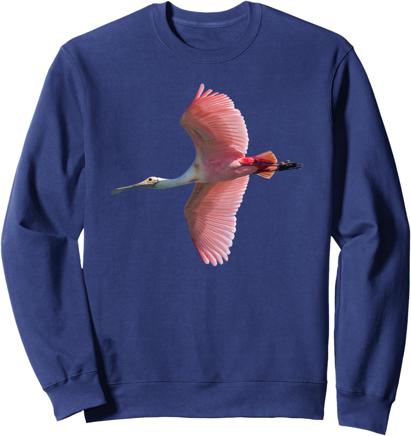 Roseate Spoonbill in Flight Sweatshirt - Sweatshirt | Navy