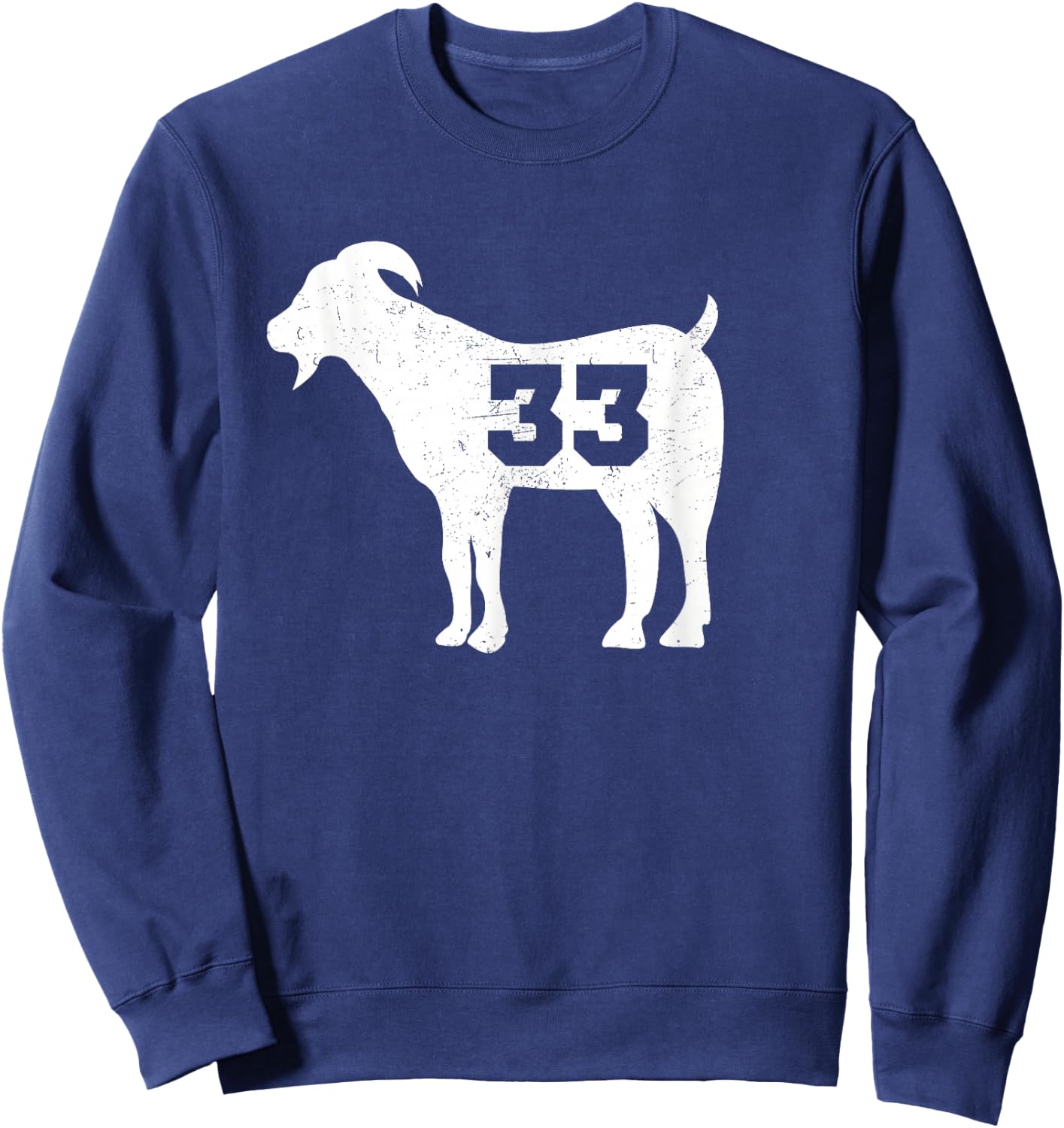 Vintage Distressed GOAT 33 Sweatshirt - Sweatshirt | Navy