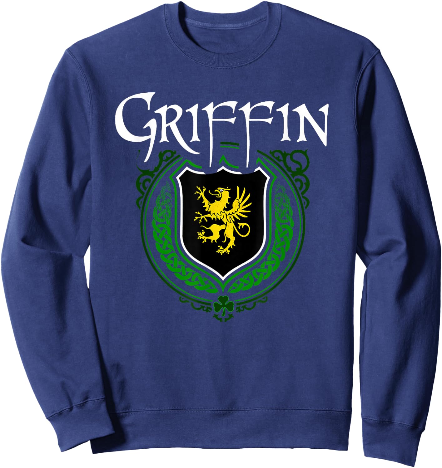 Griffin Surname Irish Clan Tartan Badge Ireland Sweatshirt - Sweatshirt | Navy