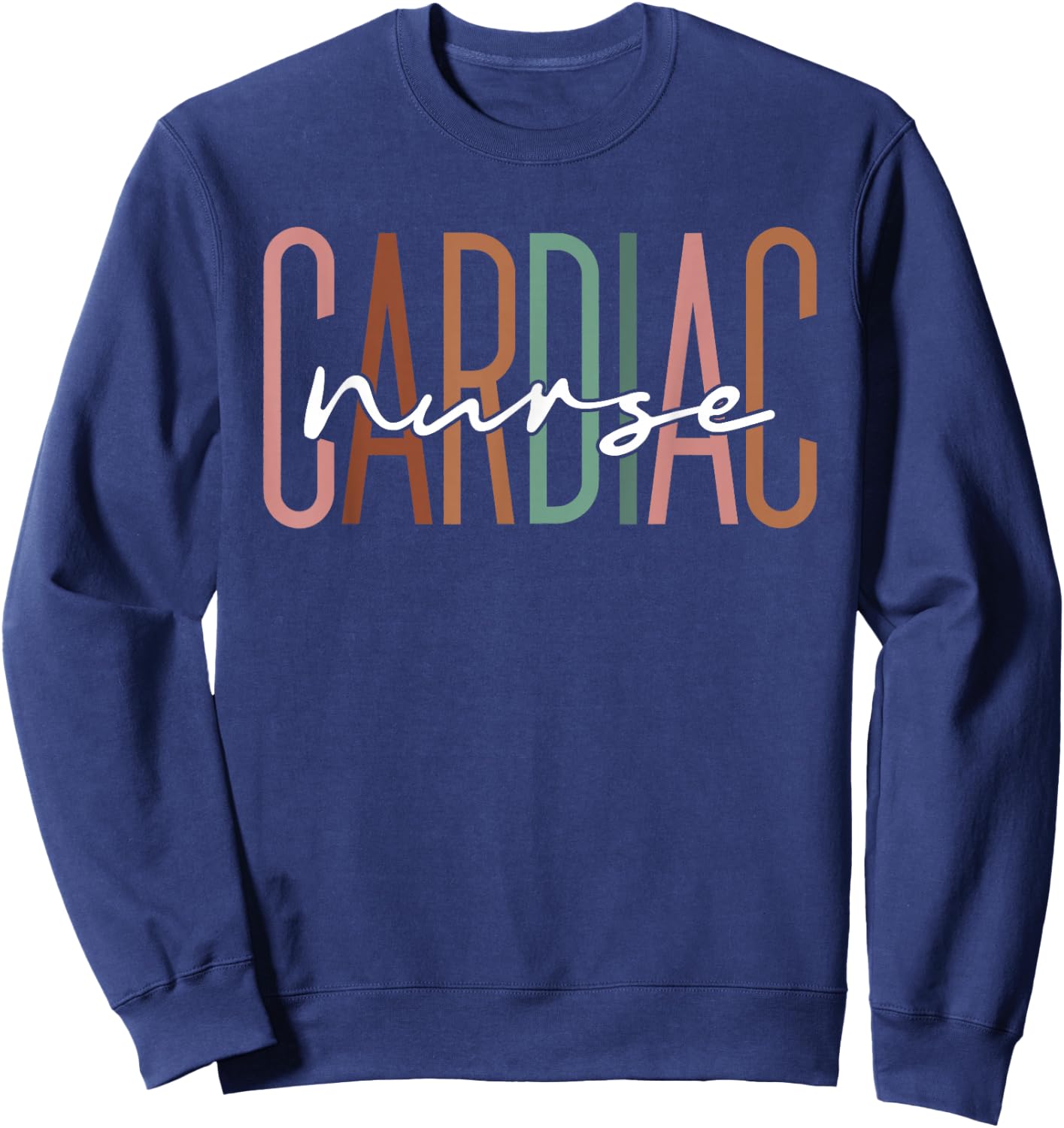 Simple Cicu Cvicu Cardiology Heart Healthcare Cardiac Nurse Sweatshirt - Sweatshirt | Navy