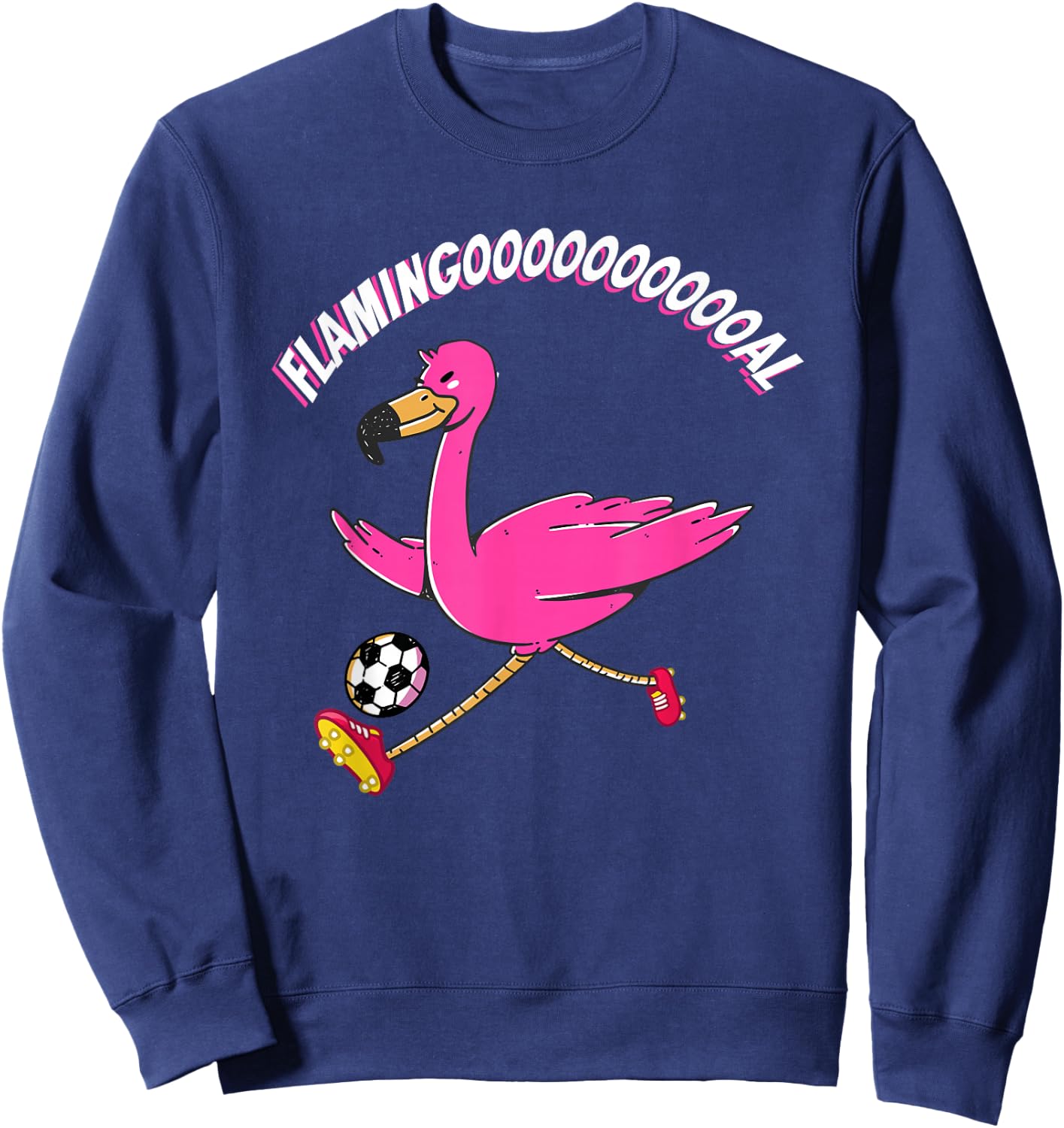Flamingooooal Flamingo Men or Women Soccer Sweatshirt - Sweatshirt | Navy