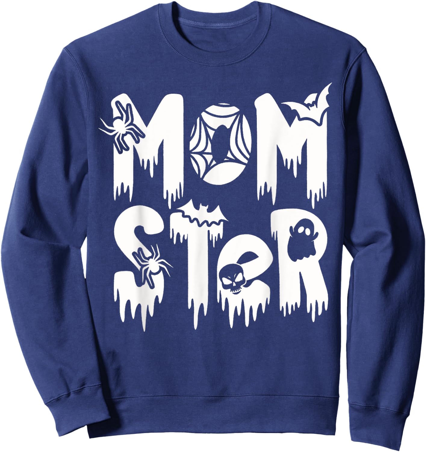 Funny Momster Halloween Mom Costume Dadcula Family matching Sweatshirt - Sweatshirt | Navy