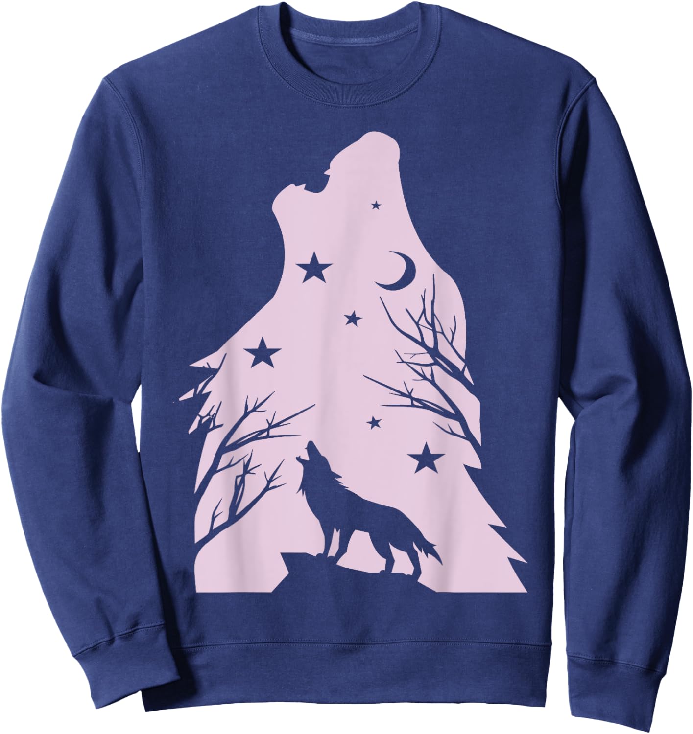 Wolf Costume Graphic For Wolves Lover Young Girls & Women Sweatshirt - Sweatshirt | Navy
