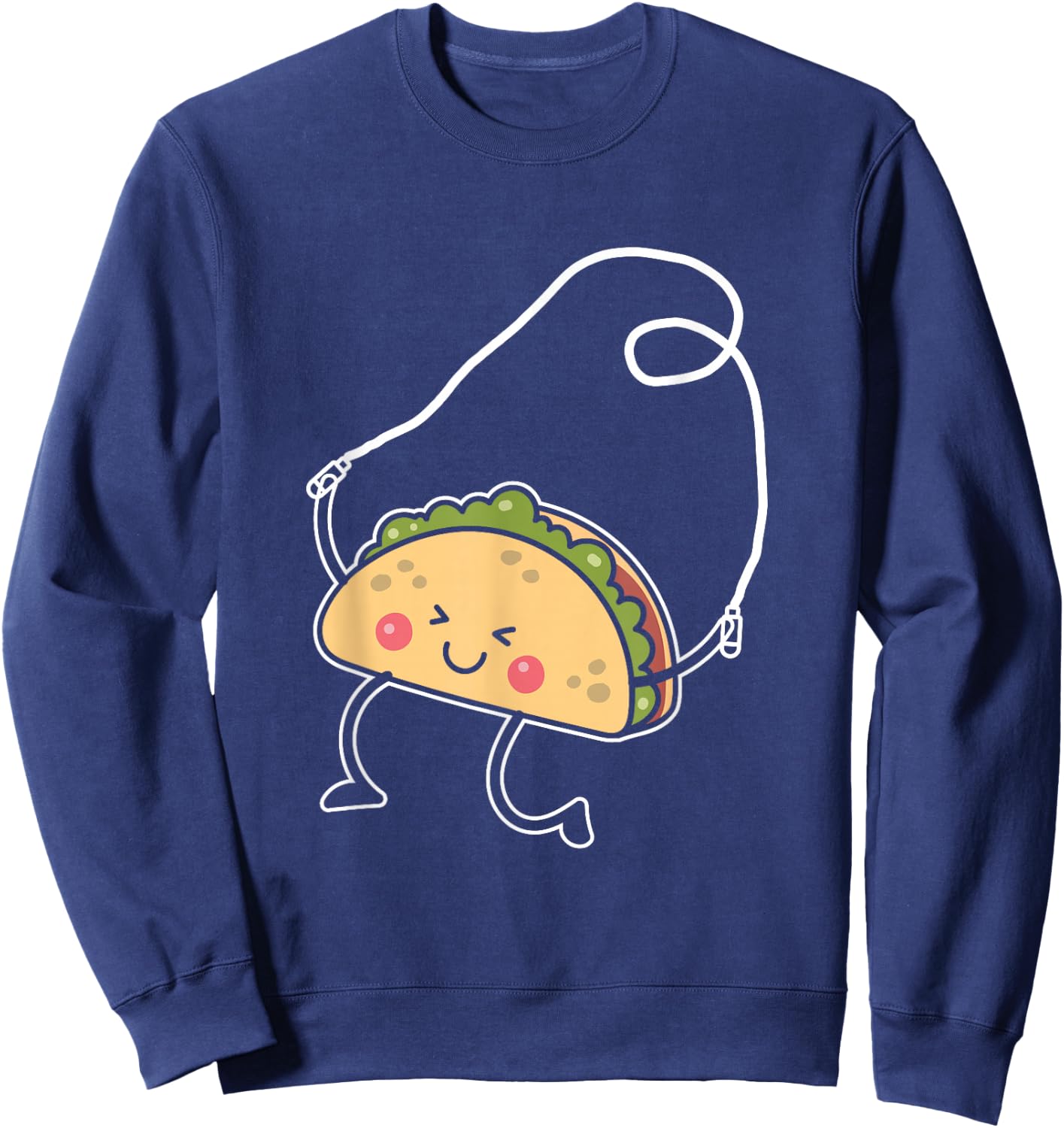 Funny Taco Skipping Rope | Jumping Rope | Jump Rope Sweatshirt - Sweatshirt | Navy