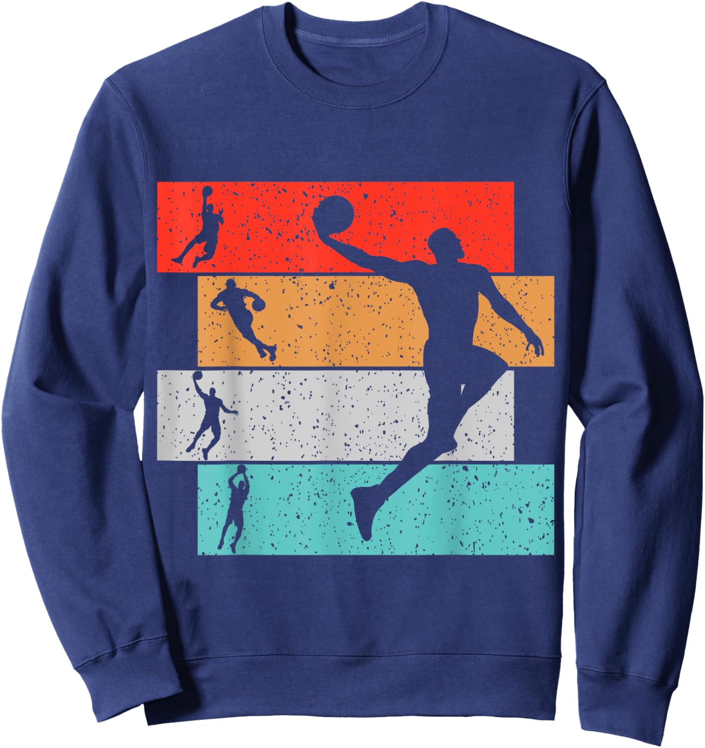 Basketball Kids Boys Men Sweatshirt - Sweatshirt | Navy