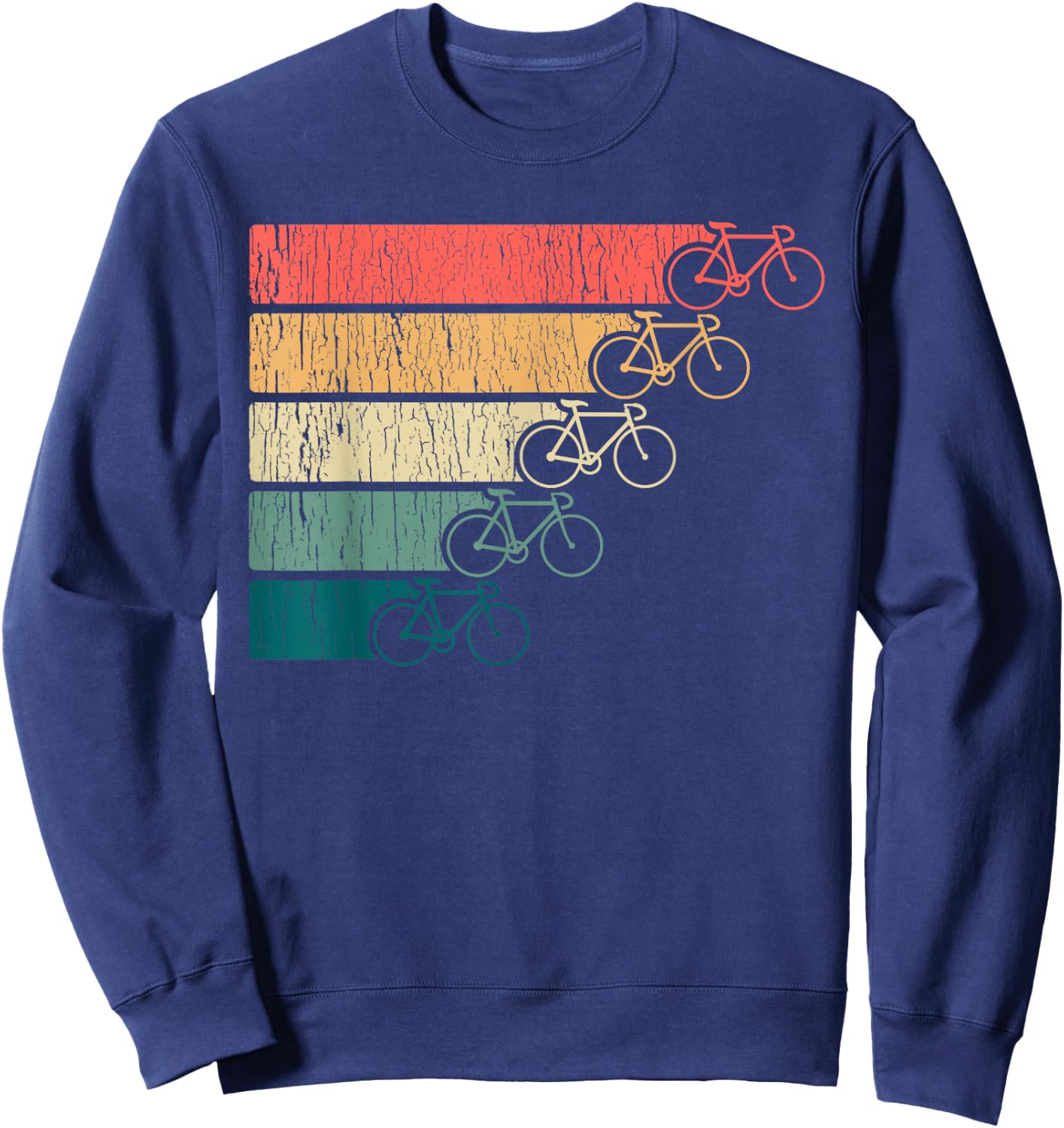 Vintage Minimalistic Cycling Funny Biking Bicycle Enthusiast Sweatshirt - Sweatshirt | Navy
