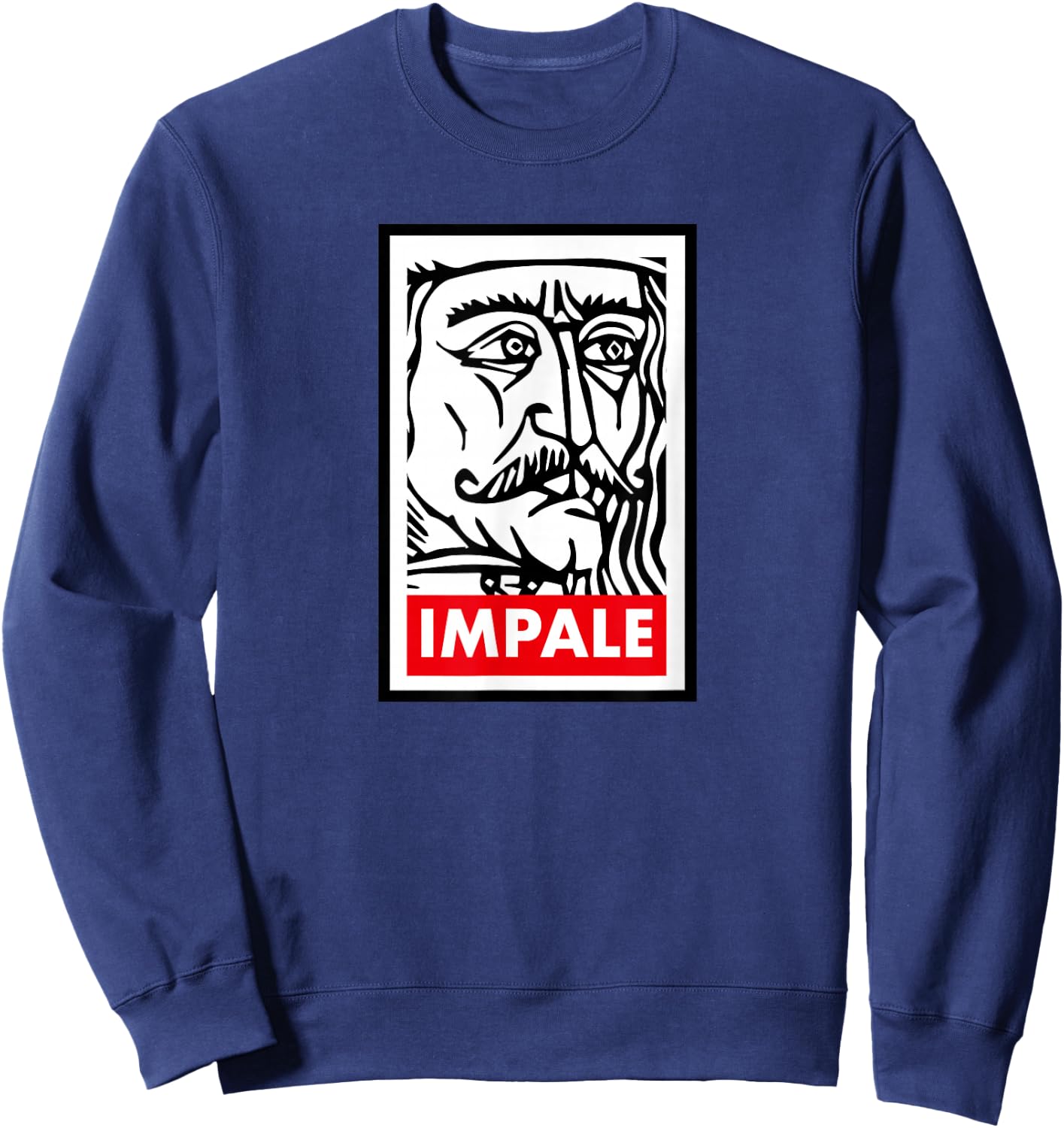Vlad The Impaler Impale Gothic Grunge Occult Vampire Sweatshirt - Sweatshirt | Navy