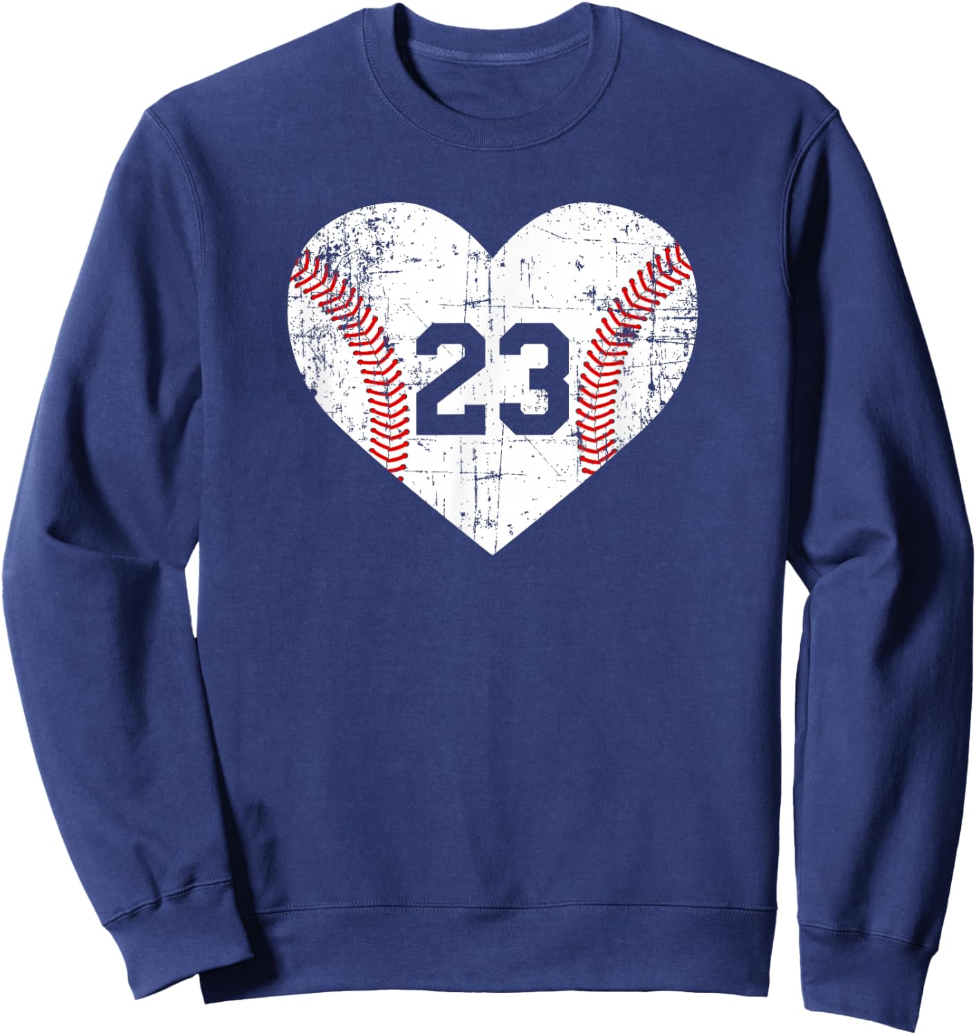 Vintage Baseball 23 Jersey Number Sweatshirt - Sweatshirt | Navy