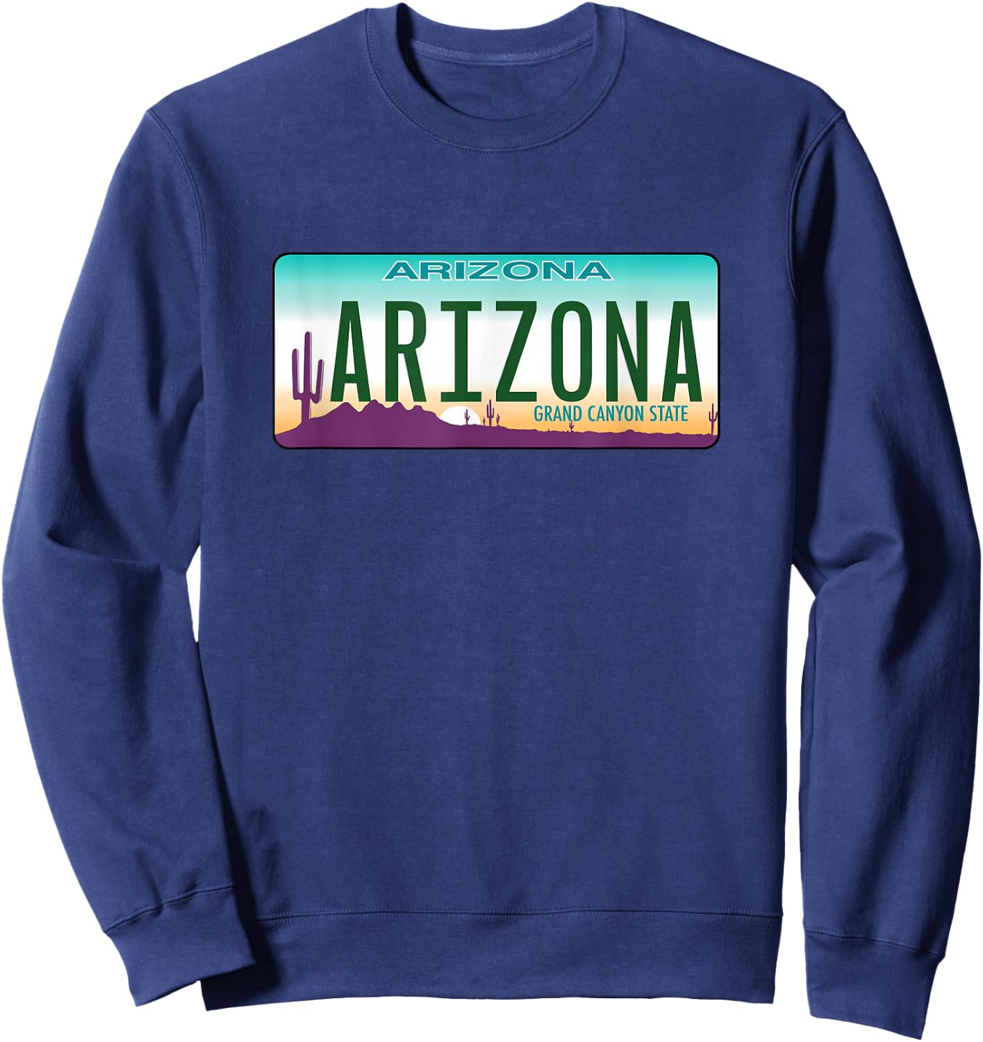 Arizona License Plate - Throwback Design - Classic Sweatshirt - Sweatshirt | Navy